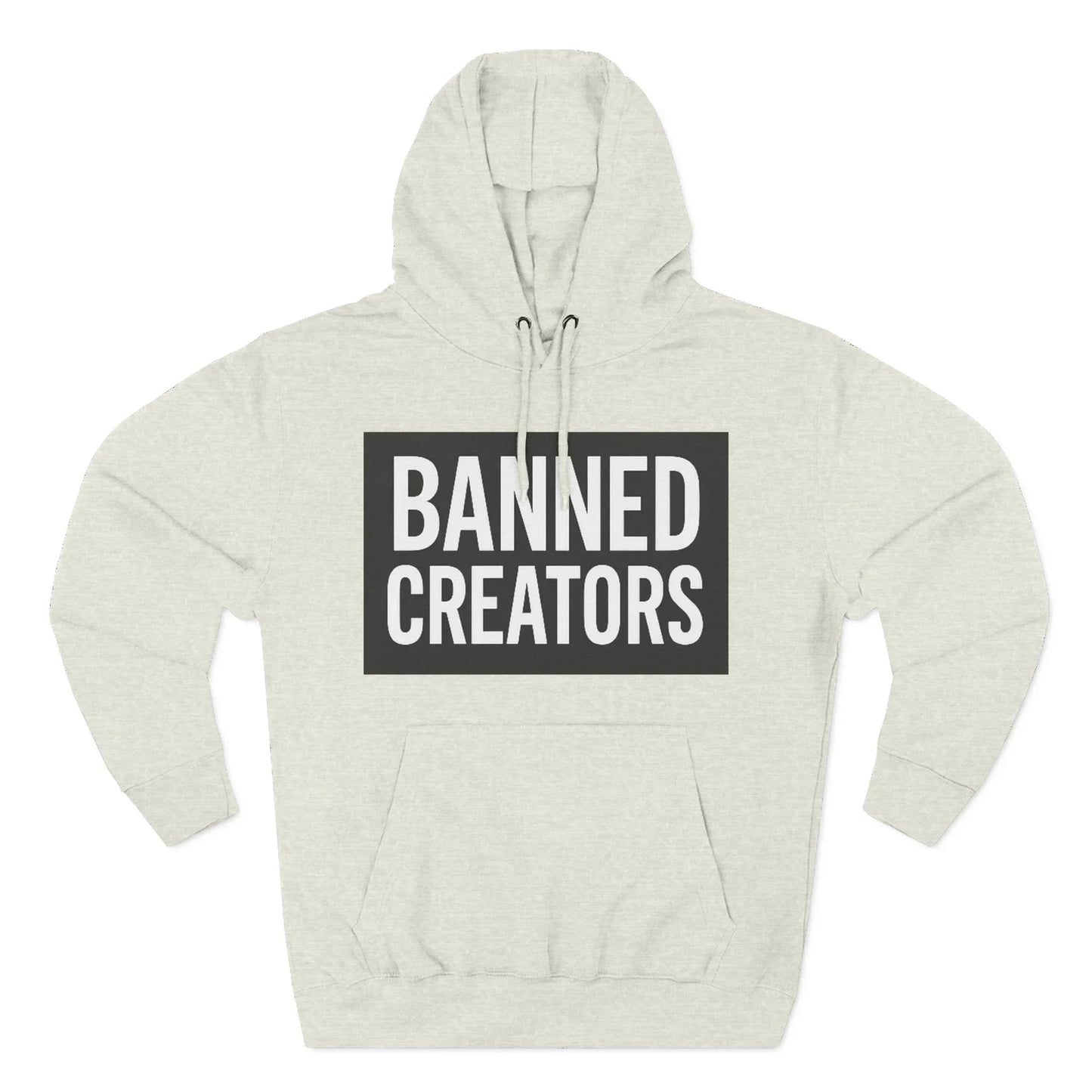 Banned Creators Hoodie - Fleece Sweatshirt for Trendsetters, Gift for Creators, Streetwear, Unique Design, Cozy Casual Wear - Manhattan Viral - Manhattan Viral