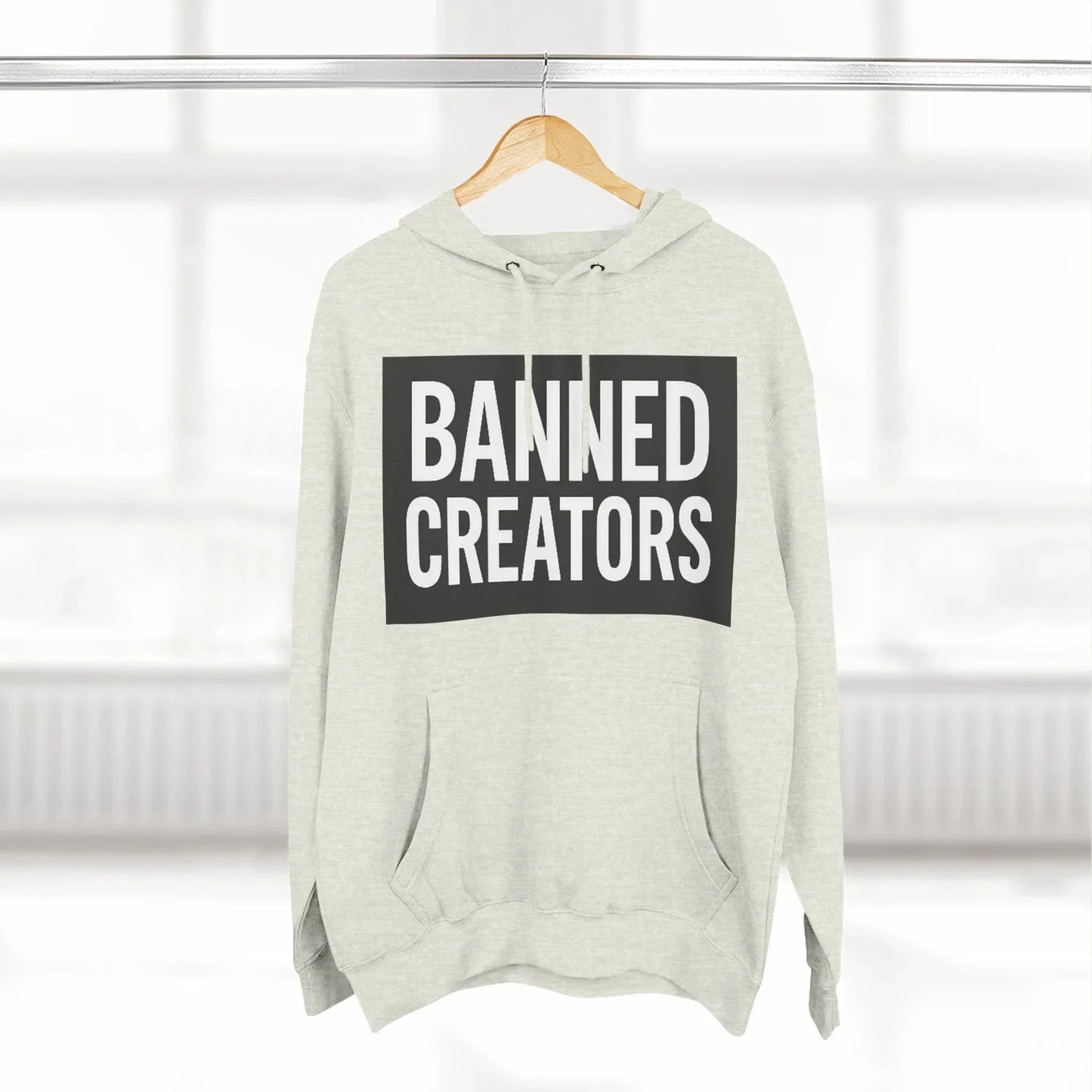 Banned Creators Hoodie - Fleece Sweatshirt for Trendsetters, Gift for Creators, Streetwear, Unique Design, Cozy Casual Wear - Manhattan Viral - Manhattan Viral