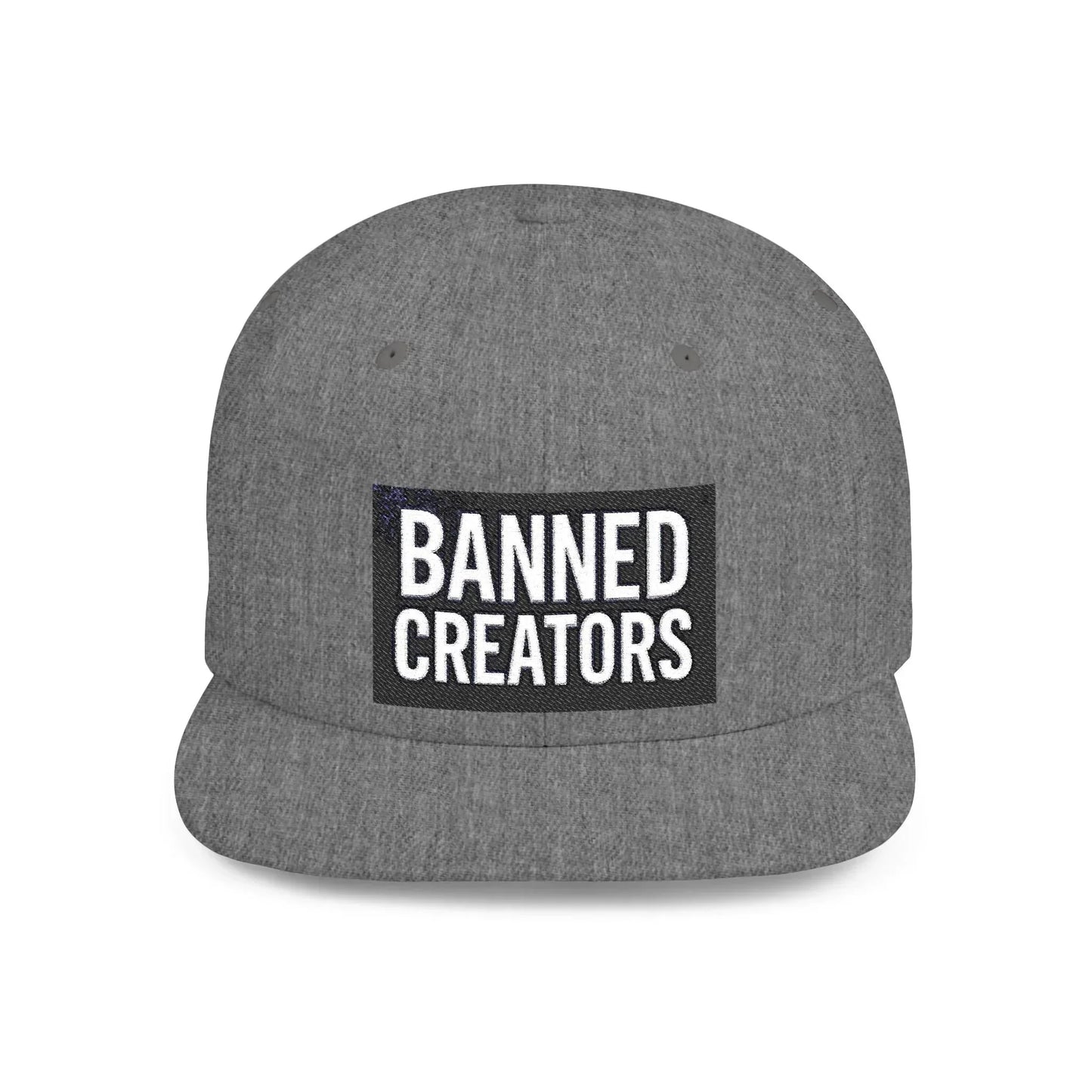 Banned Creators Snapback Cap | Trendy Flat Bill Hat for Creative Minds, Gift for Artists, Streetwear Accessory, Cool Summer Hat - Manhattan Viral - Manhattan Viral