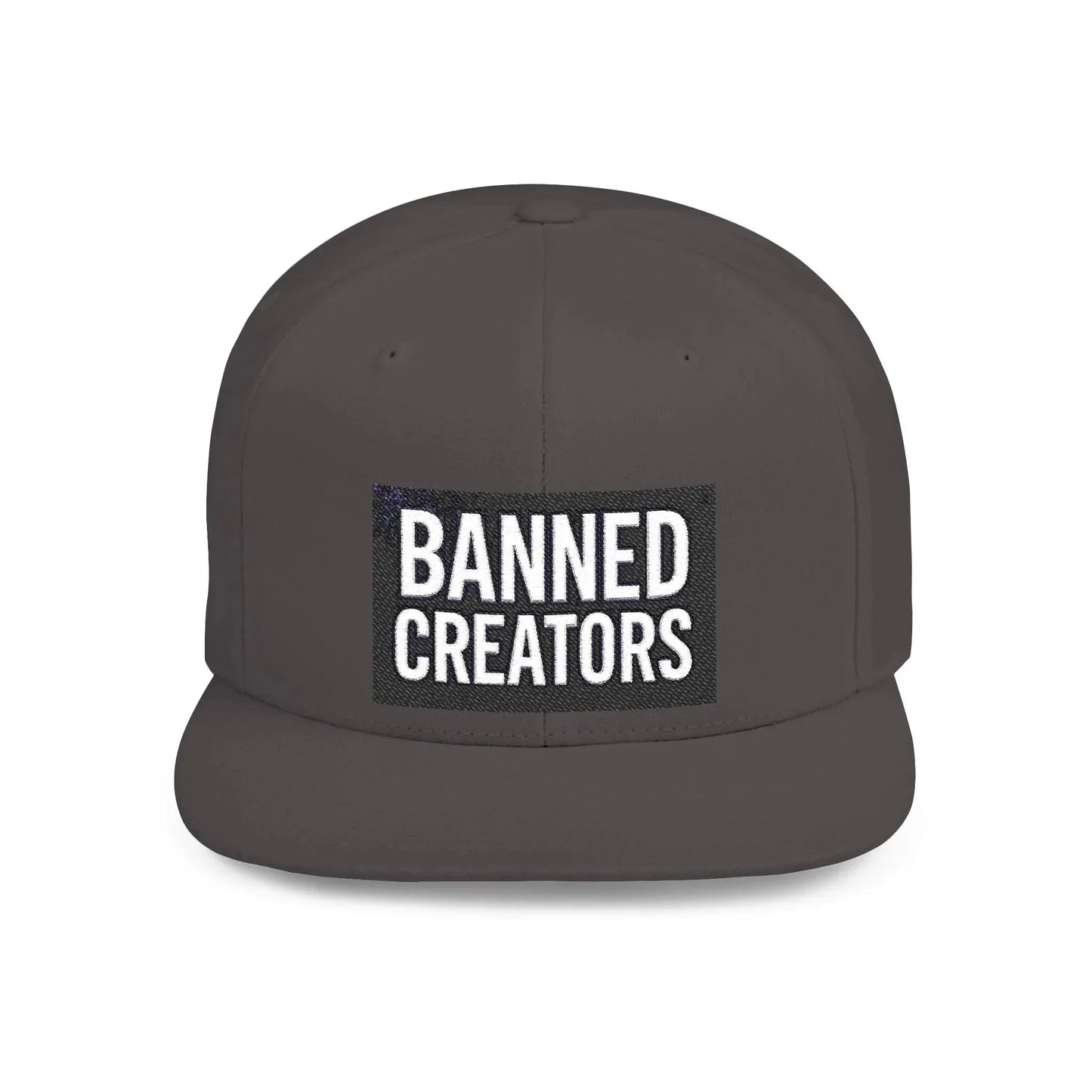 Banned Creators Snapback Cap | Trendy Flat Bill Hat for Creative Minds, Gift for Artists, Streetwear Accessory, Cool Summer Hat - Manhattan Viral - Manhattan Viral
