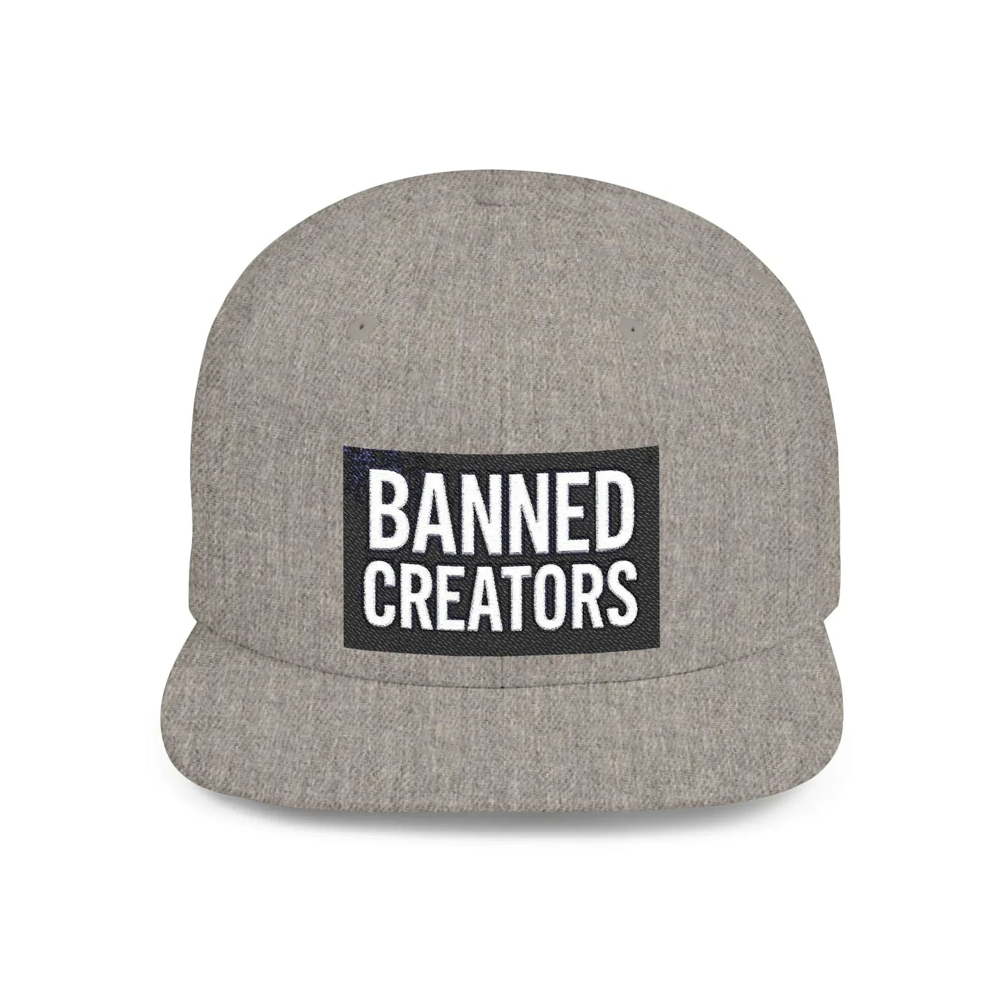 Banned Creators Snapback Cap | Trendy Flat Bill Hat for Creative Minds, Gift for Artists, Streetwear Accessory, Cool Summer Hat - Manhattan Viral - Manhattan Viral