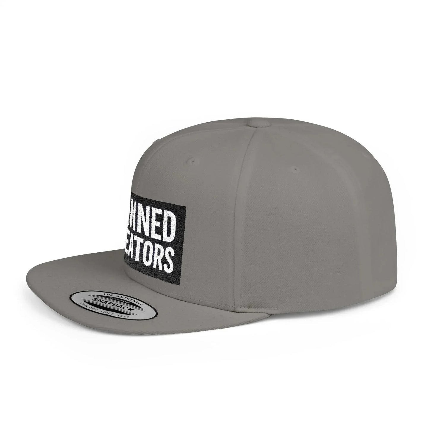 Banned Creators Snapback Cap | Trendy Flat Bill Hat for Creative Minds, Gift for Artists, Streetwear Accessory, Cool Summer Hat - Manhattan Viral - Manhattan Viral