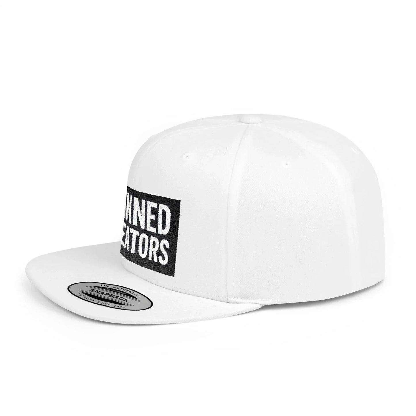 Banned Creators Snapback Cap | Trendy Flat Bill Hat for Creative Minds, Gift for Artists, Streetwear Accessory, Cool Summer Hat - Manhattan Viral - Manhattan Viral