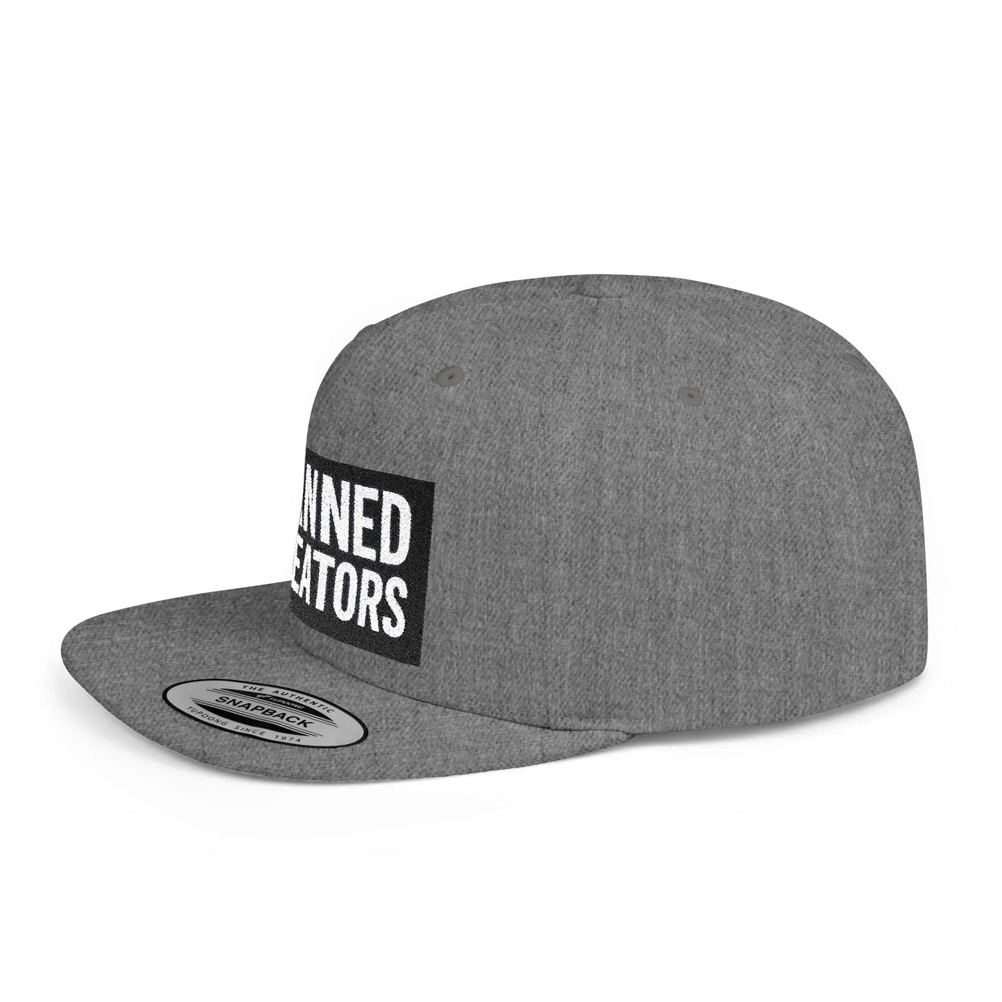 Banned Creators Snapback Cap | Trendy Flat Bill Hat for Creative Minds, Gift for Artists, Streetwear Accessory, Cool Summer Hat - Manhattan Viral - Manhattan Viral