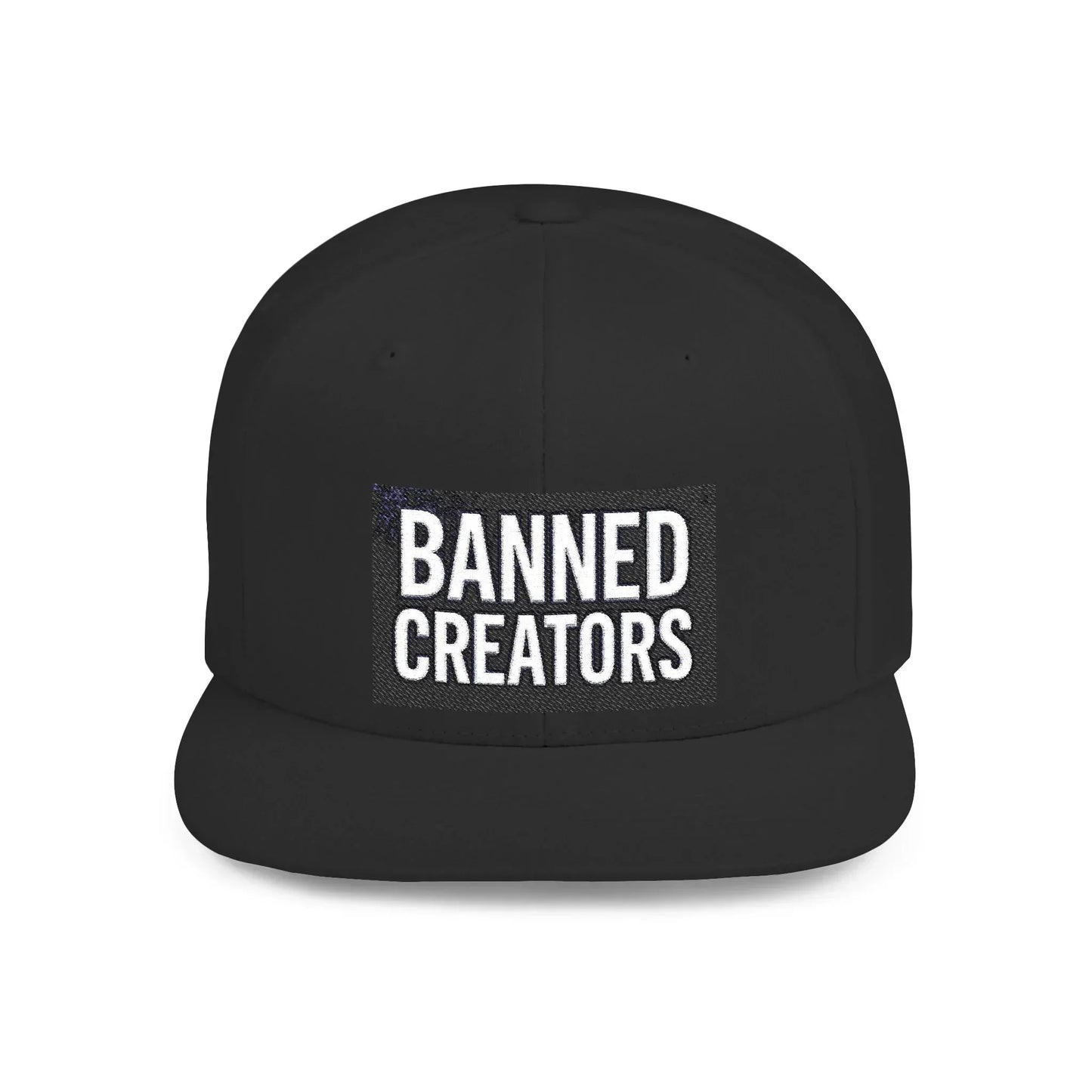 Banned Creators Snapback Cap | Trendy Flat Bill Hat for Creative Minds, Gift for Artists, Streetwear Accessory, Cool Summer Hat - Manhattan Viral - Manhattan Viral