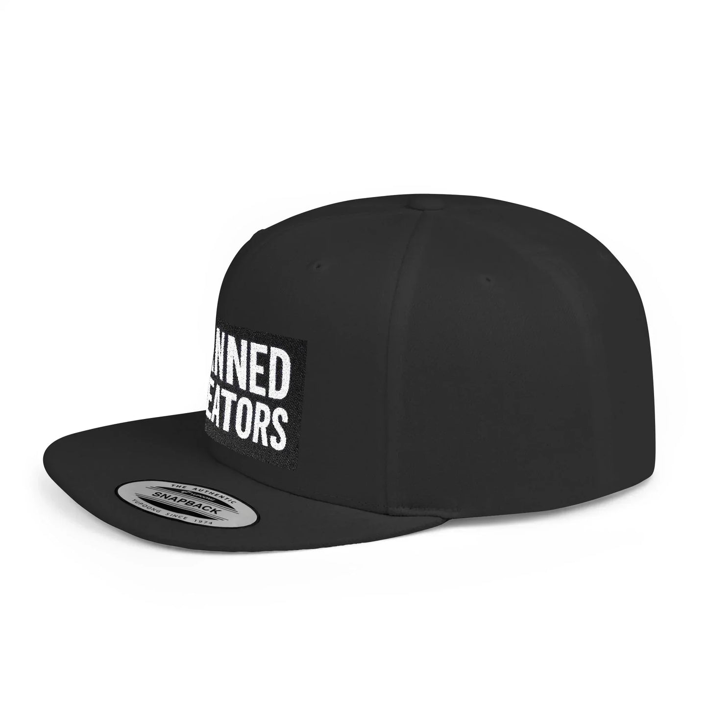 Banned Creators Snapback Cap | Trendy Flat Bill Hat for Creative Minds, Gift for Artists, Streetwear Accessory, Cool Summer Hat - Manhattan Viral - Manhattan Viral