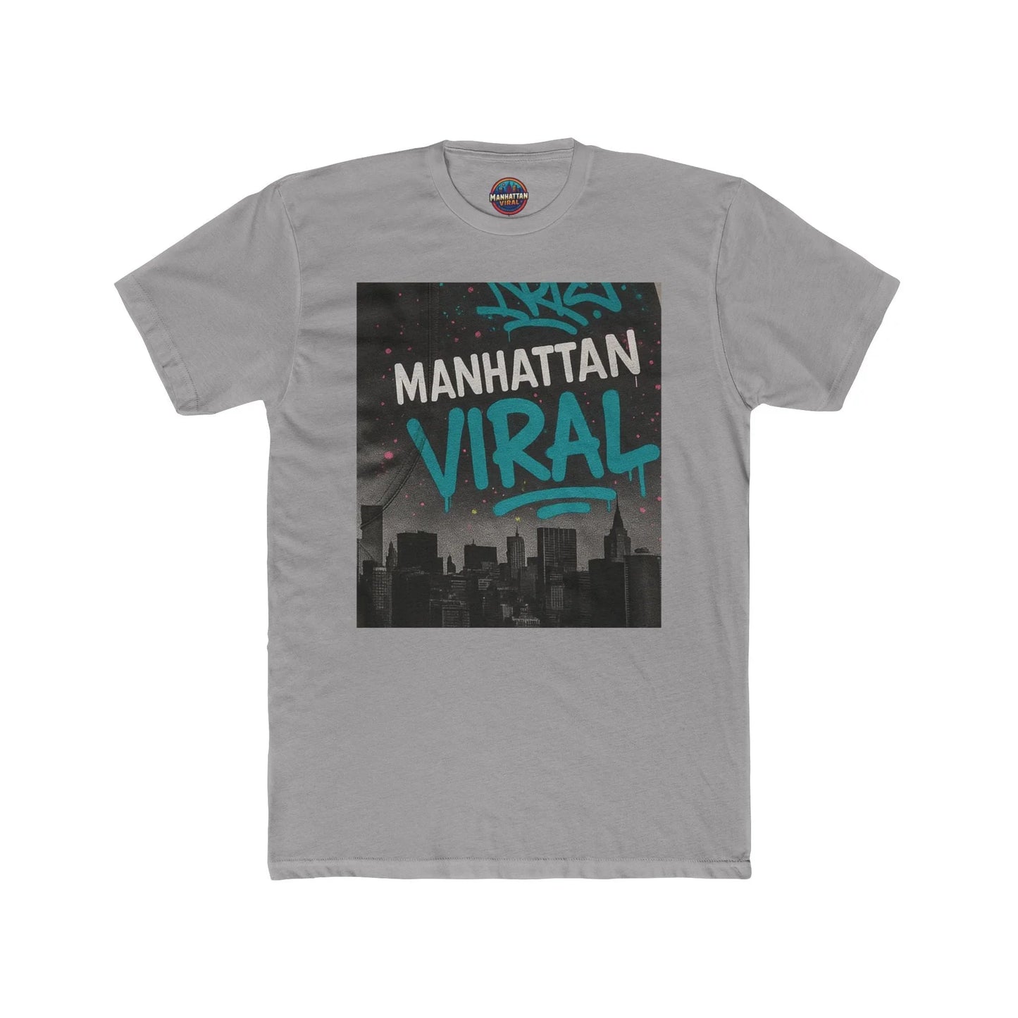 Ghetto Urban Graphic Tee, Manhattan Viral Design, Unisex Cotton Crew Shirt, Streetwear Style, Casual Fashion Tee, Gift for City Lovers - Manhattan Viral