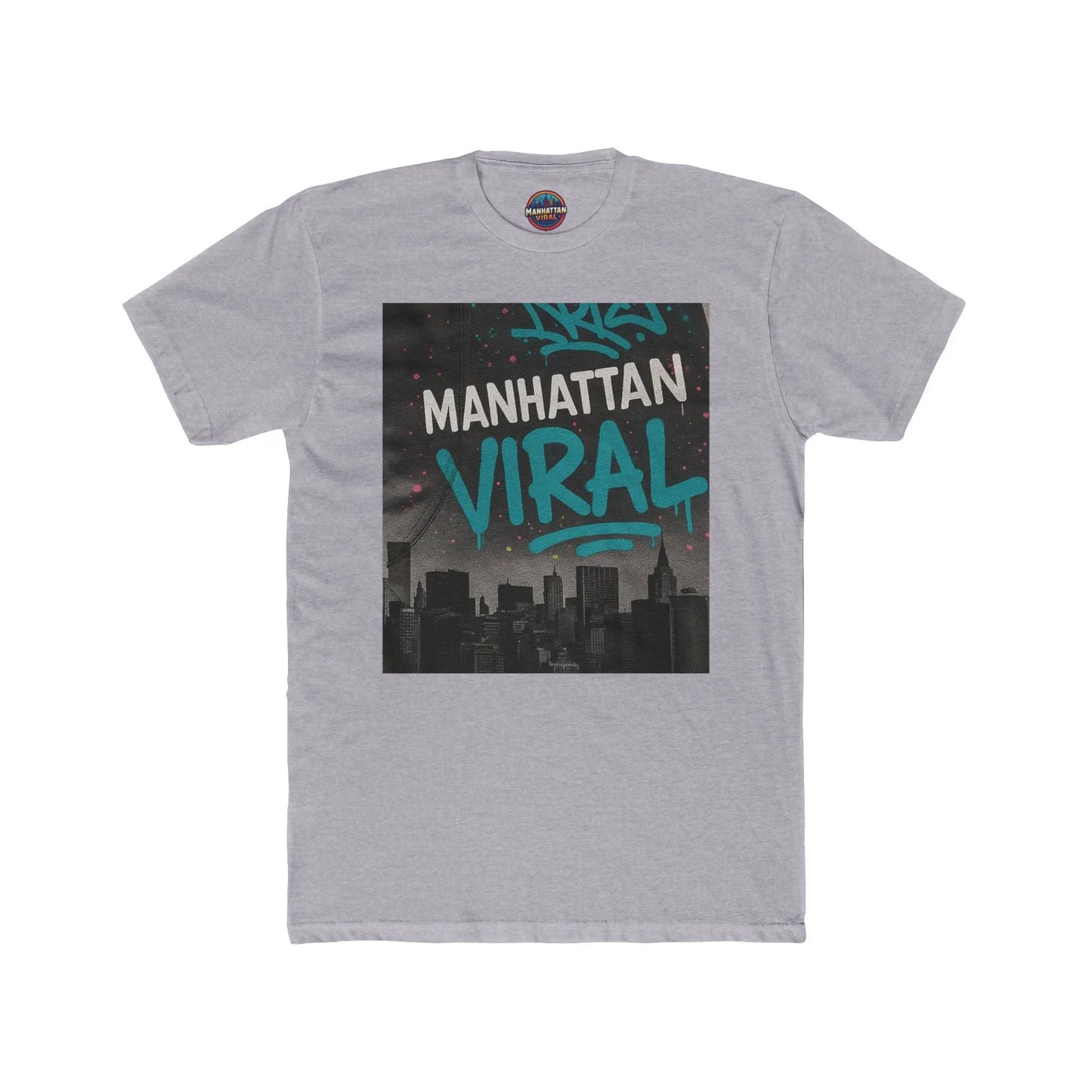 Ghetto Urban Graphic Tee, Manhattan Viral Design, Unisex Cotton Crew Shirt, Streetwear Style, Casual Fashion Tee, Gift for City Lovers - Manhattan Viral