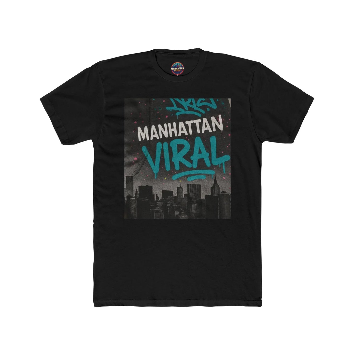 Ghetto Urban Graphic Tee, Manhattan Viral Design, Unisex Cotton Crew Shirt, Streetwear Style, Casual Fashion Tee, Gift for City Lovers - Manhattan Viral