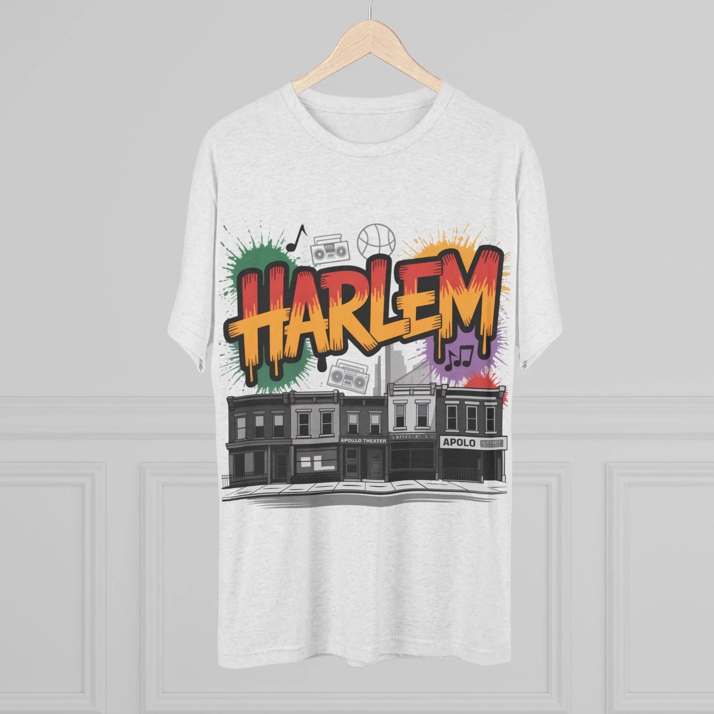 Harlem Vibes Unisex Crew Tee - Streetwear Style, NYC Streetwear T-Shirt, Urban Art Apparel, Cool Graphic Tee - Manhattan Viral