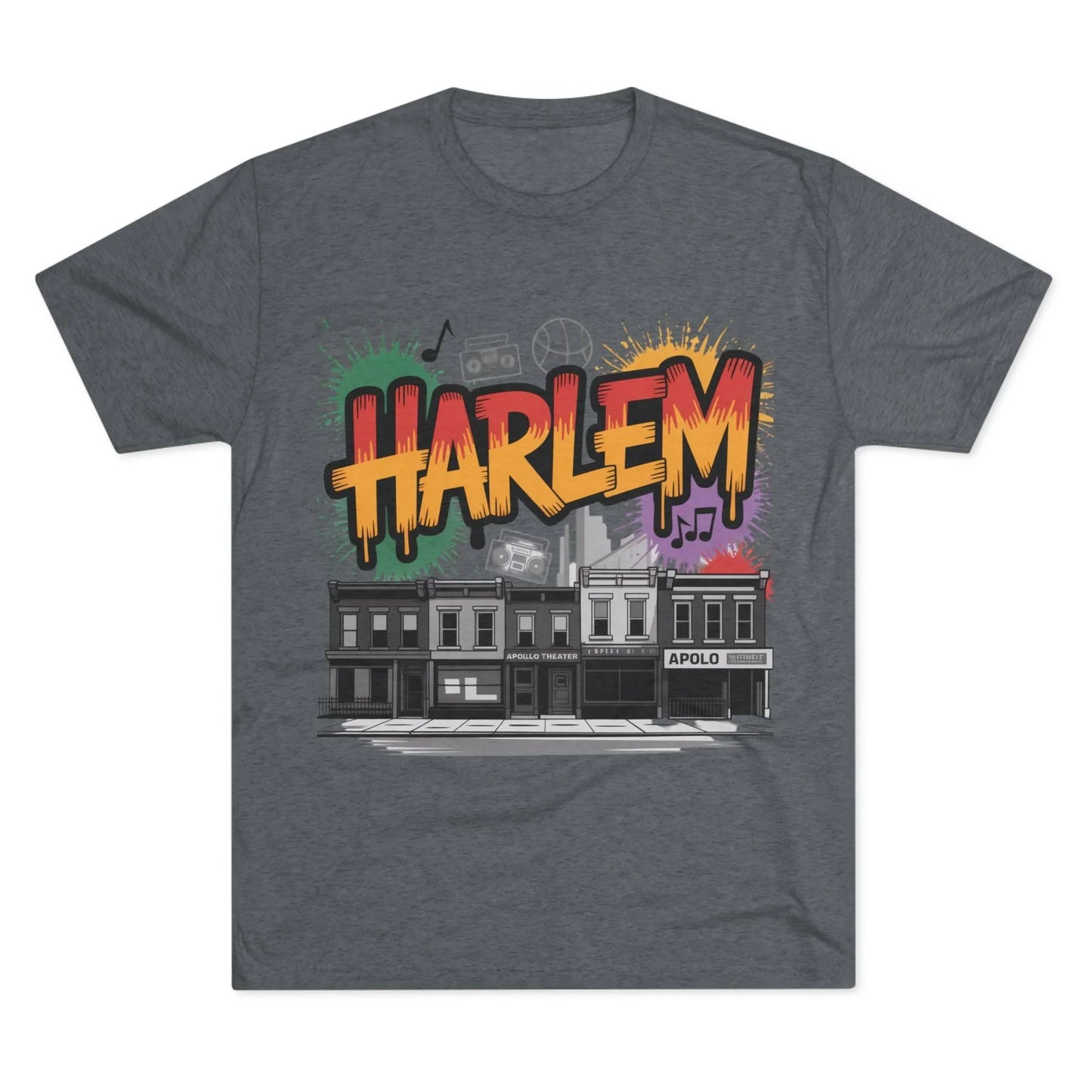 Harlem Vibes Unisex Crew Tee - Streetwear Style, NYC Streetwear T-Shirt, Urban Art Apparel, Cool Graphic Tee - Manhattan Viral