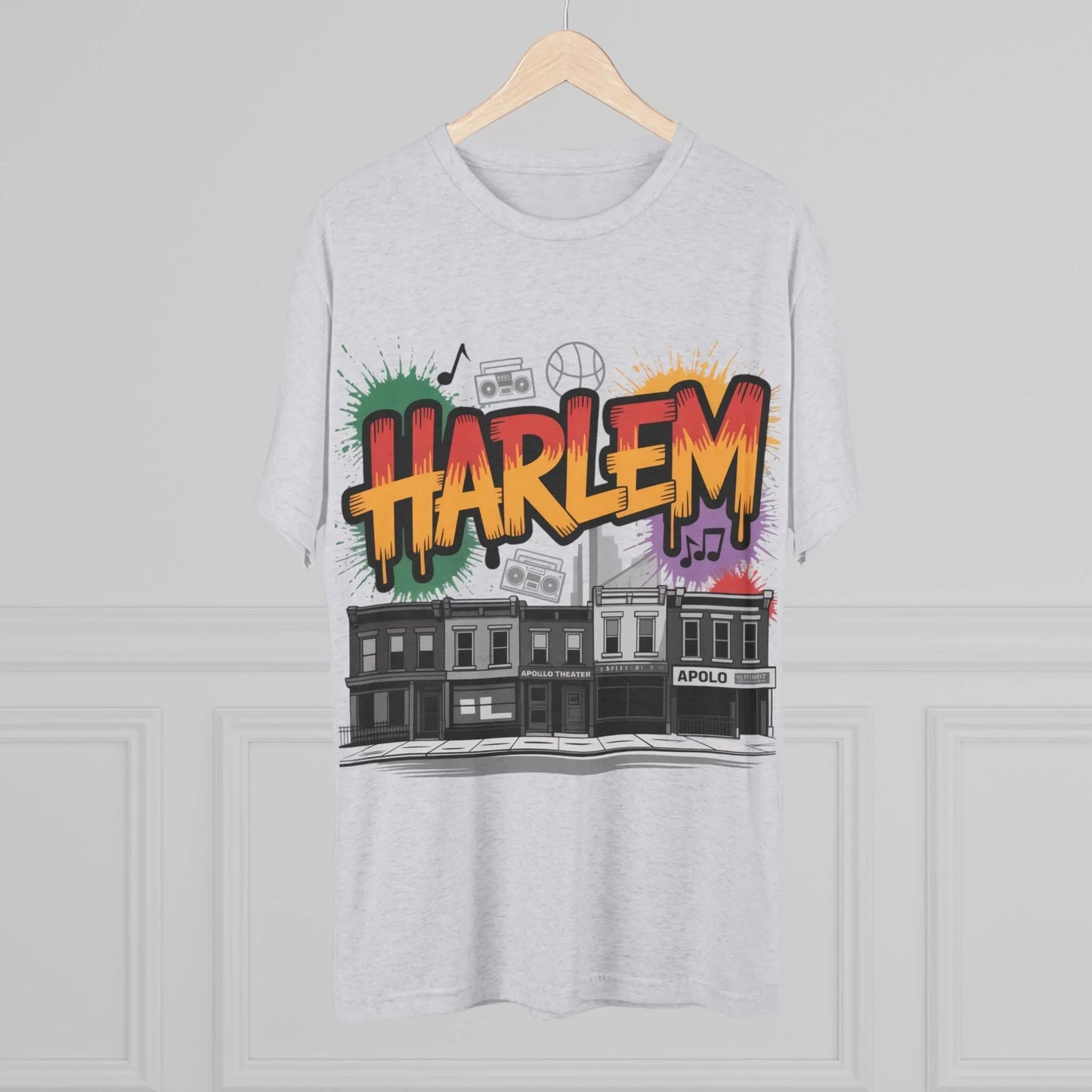 Harlem Vibes Unisex Crew Tee - Streetwear Style, NYC Streetwear T-Shirt, Urban Art Apparel, Cool Graphic Tee - Manhattan Viral
