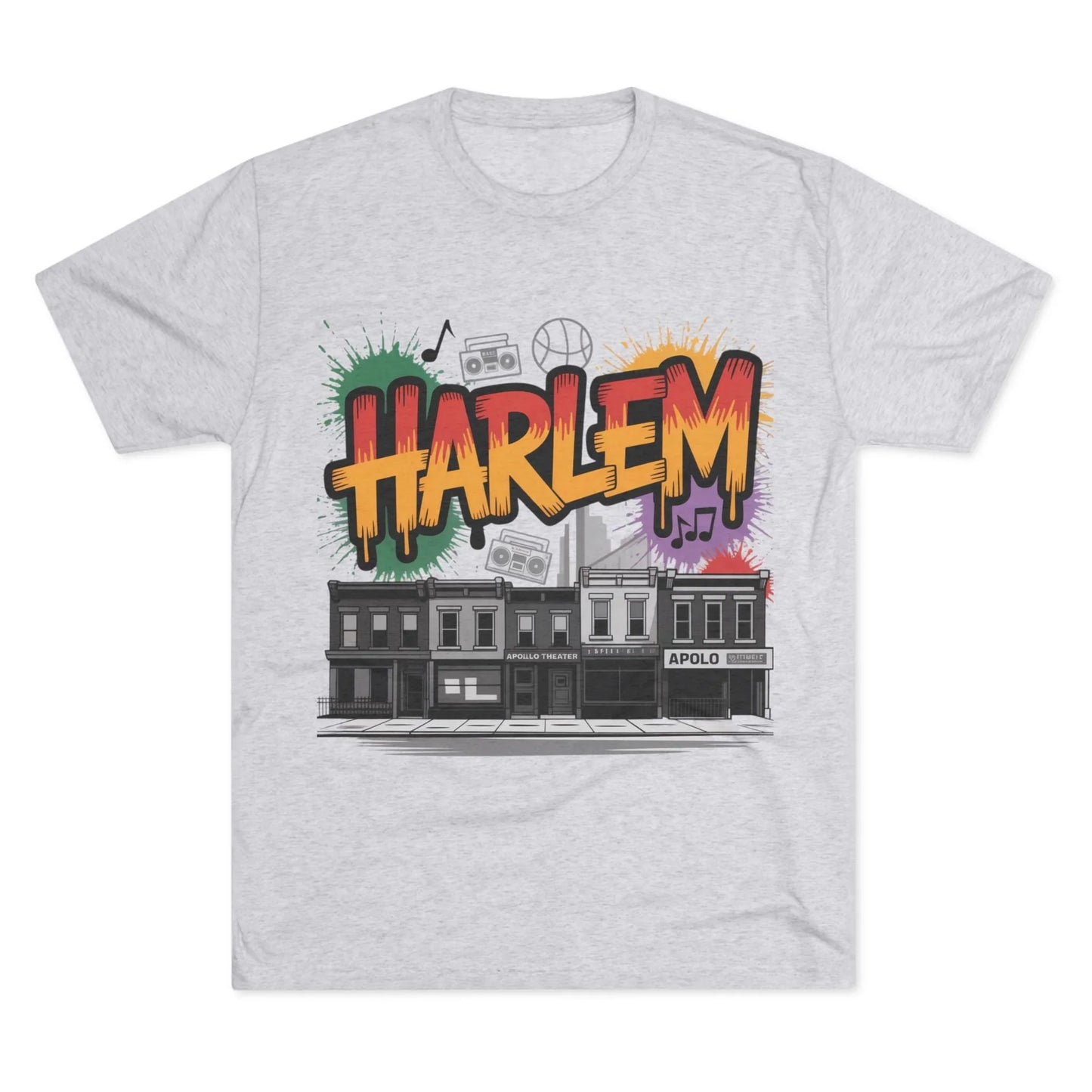 Harlem Vibes Unisex Crew Tee - Streetwear Style, NYC Streetwear T-Shirt, Urban Art Apparel, Cool Graphic Tee - Manhattan Viral