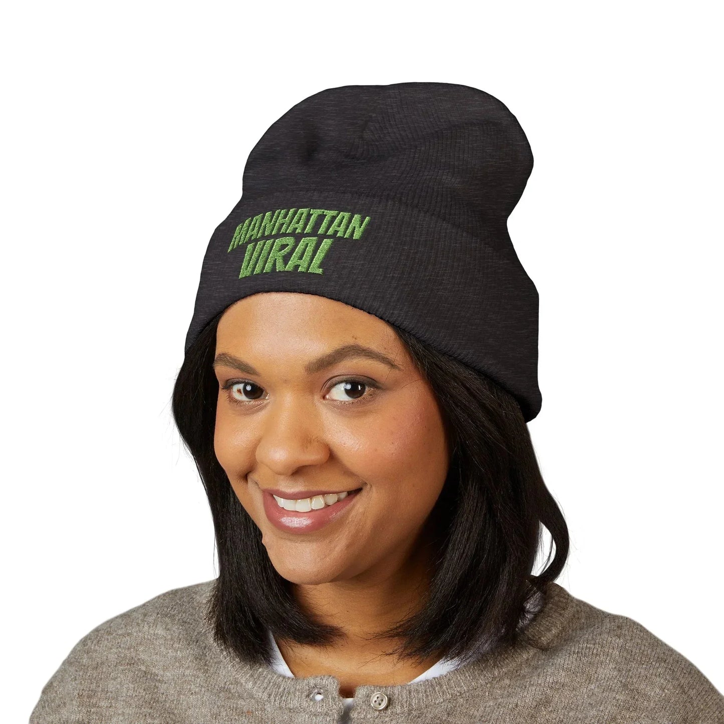 Inwood Local Embroidered Beanie, Warm Winter Hat, Stylish Cuffed Beanie, Trendy Headwear, Casual Accessories, Gifts for Him/Her - Manhattan Viral