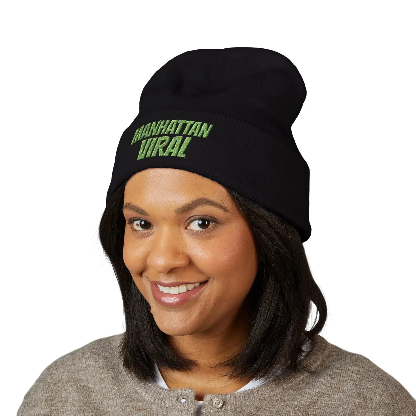 Inwood Local Embroidered Beanie, Warm Winter Hat, Stylish Cuffed Beanie, Trendy Headwear, Casual Accessories, Gifts for Him/Her - Manhattan Viral