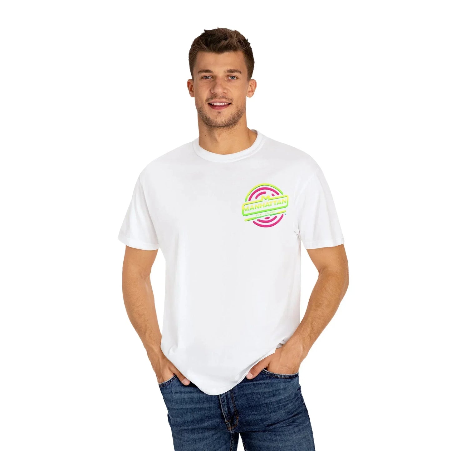 Neon Lights NYC Street Style Tee - Urban Rebellion Manhattan Viral - Manhattan Viral