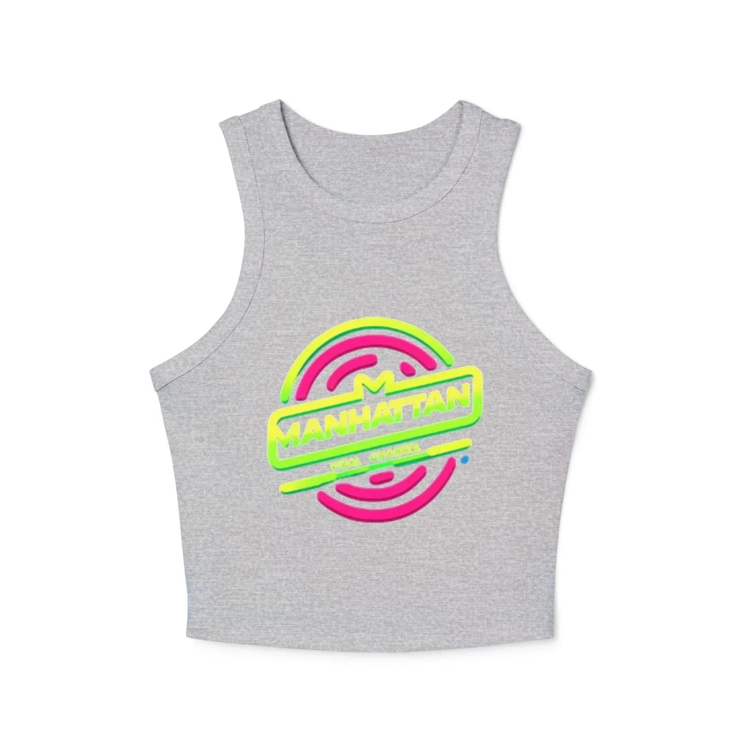 Neon Lights Tank Top NYC Women's Micro Rib Racer - Manhattan Viral - Manhattan Viral
