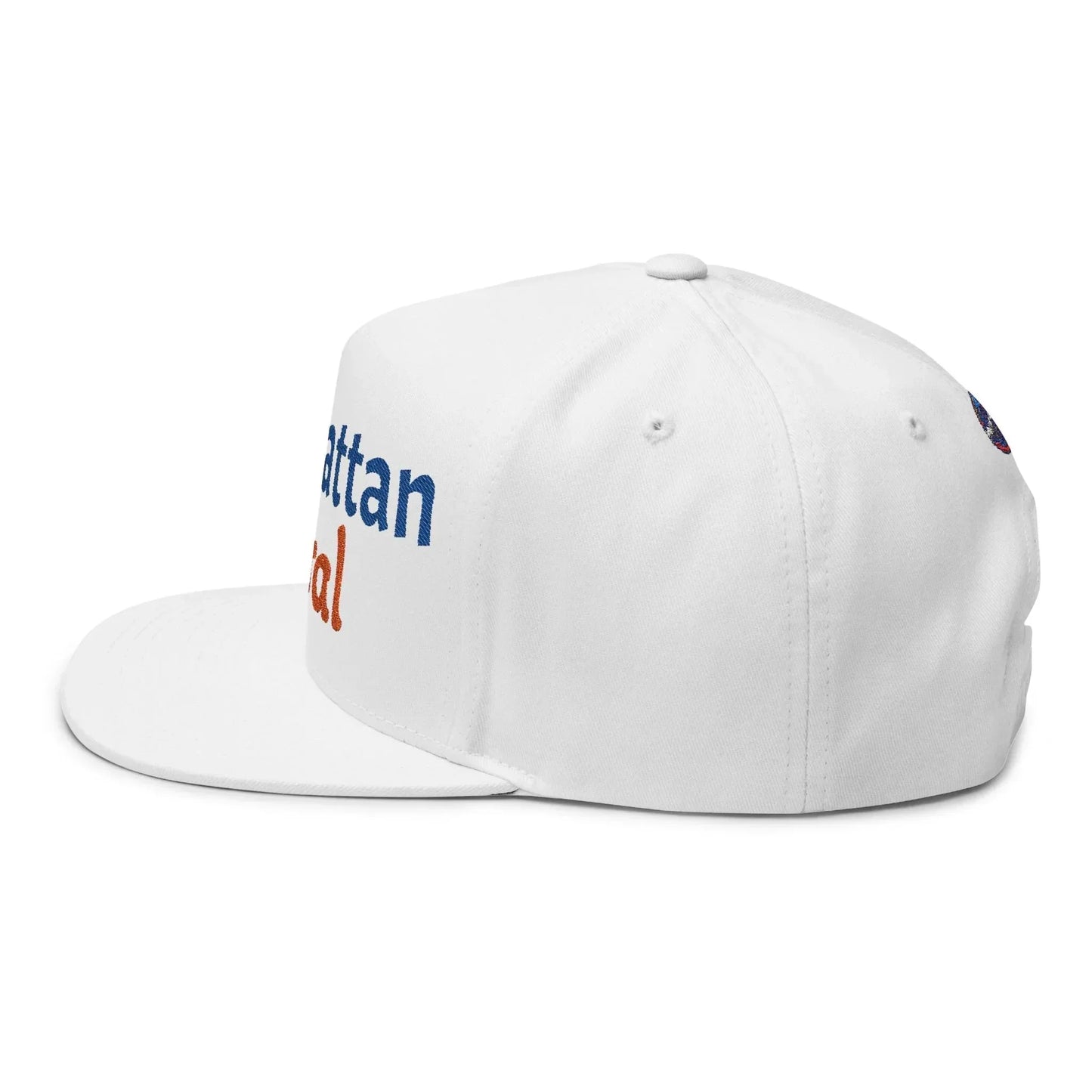 Uptown Hit Embroidered Flat Bill Cap, Trendy Hat, Gift for Him/Her, Summer Accessory, Customizable Cap - Manhattan Viral