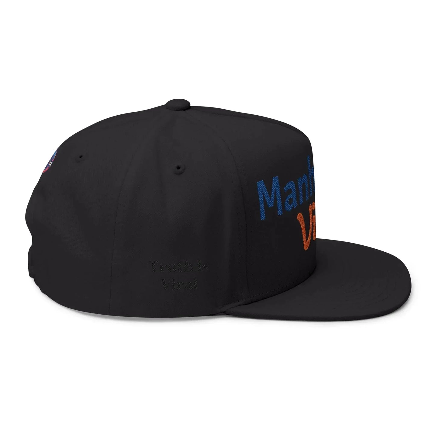 Uptown Hit Embroidered Flat Bill Cap, Trendy Hat, Gift for Him/Her, Summer Accessory, Customizable Cap - Manhattan Viral