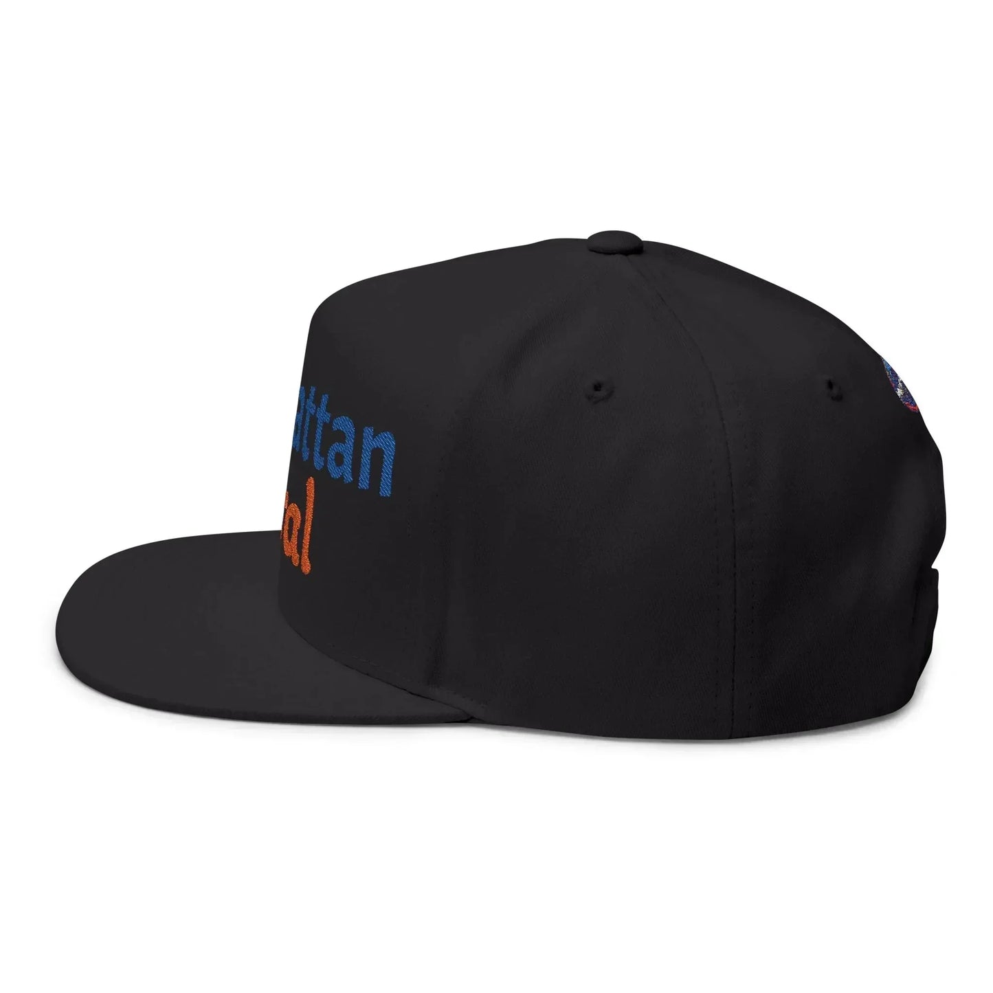 Uptown Hit Embroidered Flat Bill Cap, Trendy Hat, Gift for Him/Her, Summer Accessory, Customizable Cap - Manhattan Viral