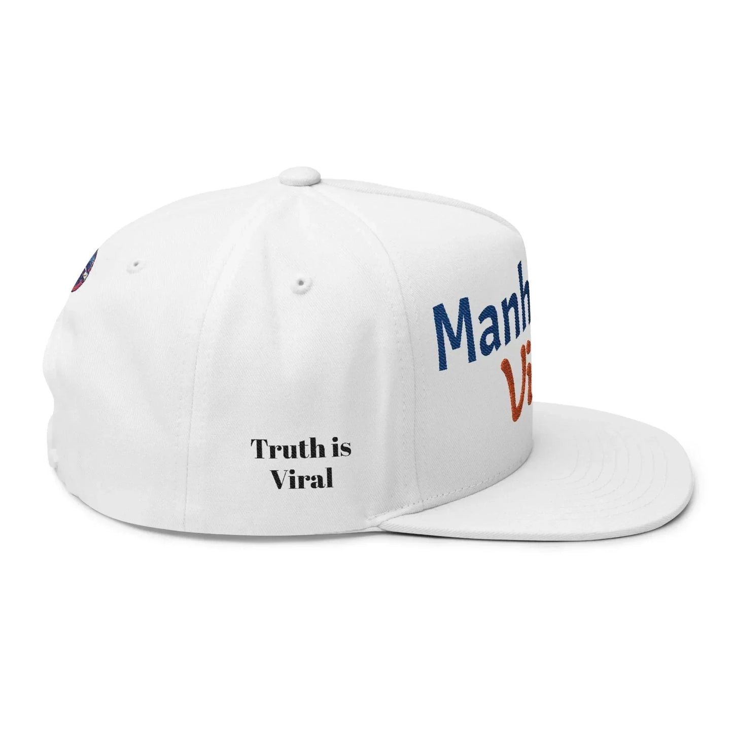 Uptown Hit Embroidered Flat Bill Cap, Trendy Hat, Gift for Him/Her, Summer Accessory, Customizable Cap - Manhattan Viral