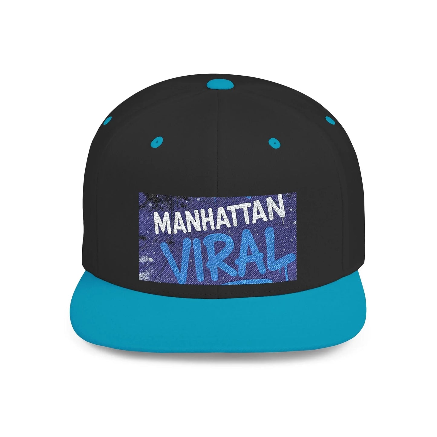 Viral Manhattan Flat Bill Snapback Cap, Urban Style Hat, Streetwear Accessory, Gift for Trendsetters, Cool Summer Baseball Cap - Manhattan Viral