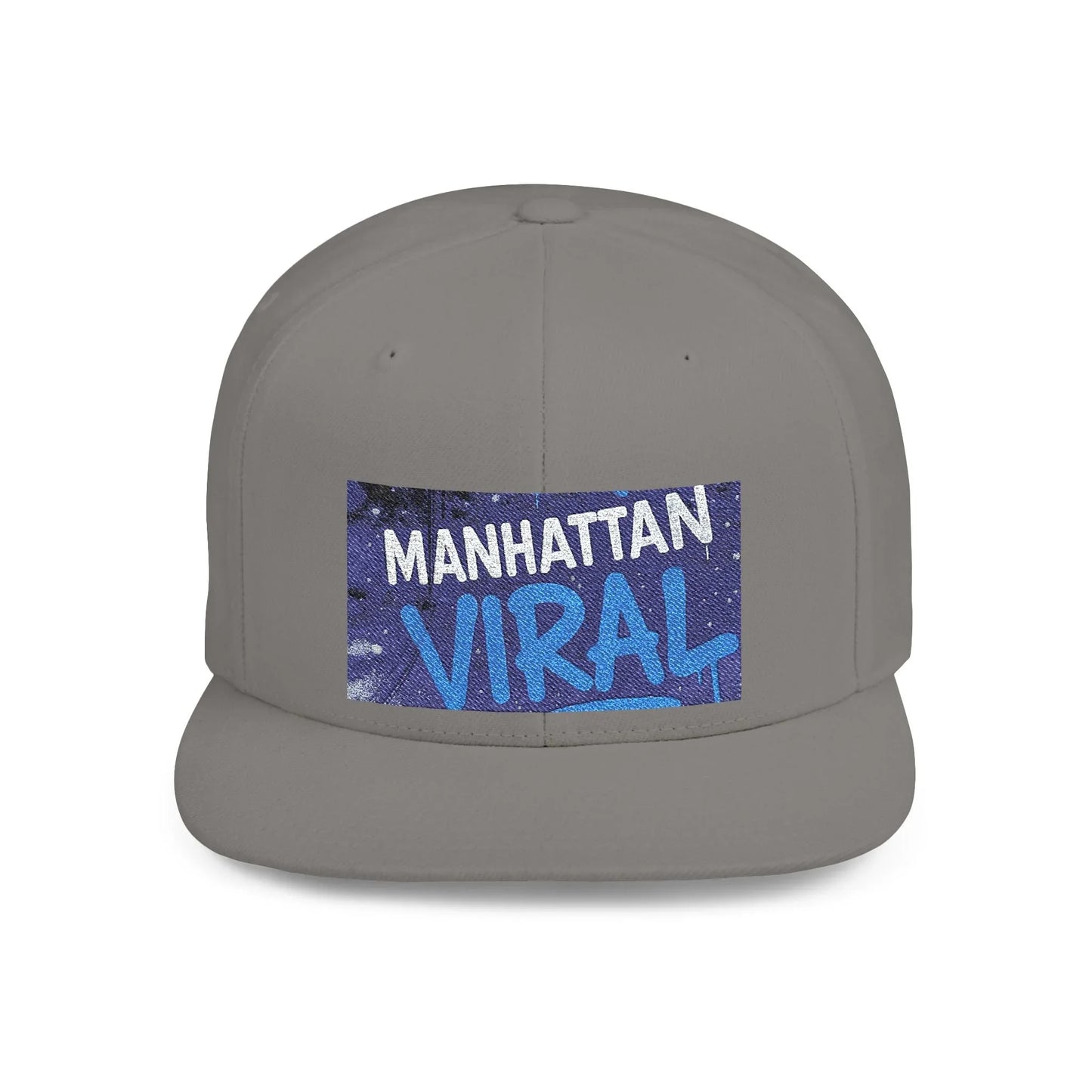 Viral Manhattan Flat Bill Snapback Cap, Urban Style Hat, Streetwear Accessory, Gift for Trendsetters, Cool Summer Baseball Cap - Manhattan Viral