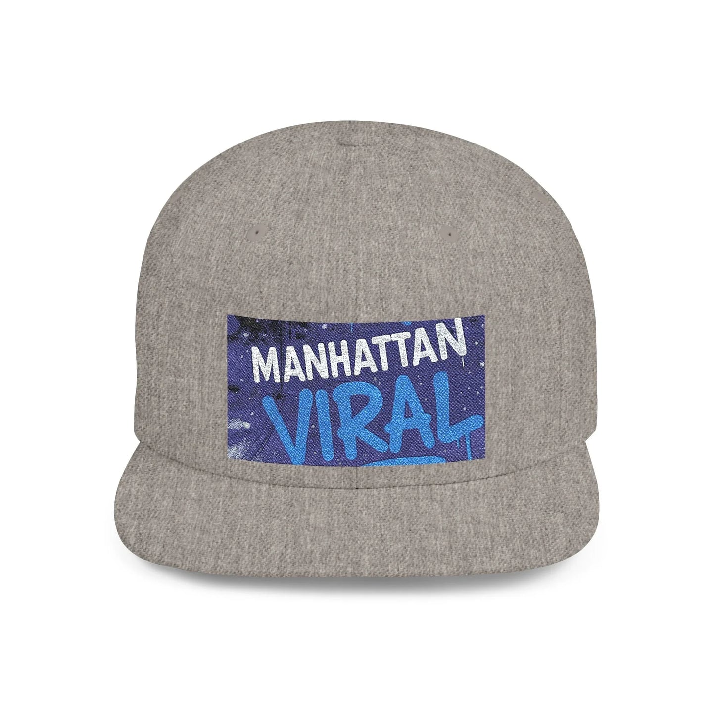 Viral Manhattan Flat Bill Snapback Cap, Urban Style Hat, Streetwear Accessory, Gift for Trendsetters, Cool Summer Baseball Cap - Manhattan Viral
