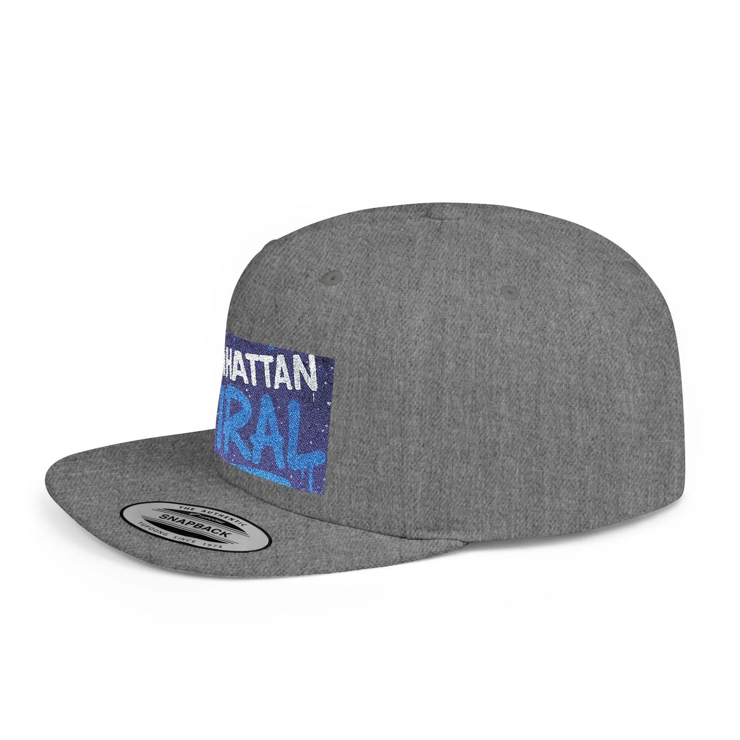 Viral Manhattan Flat Bill Snapback Cap, Urban Style Hat, Streetwear Accessory, Gift for Trendsetters, Cool Summer Baseball Cap - Manhattan Viral