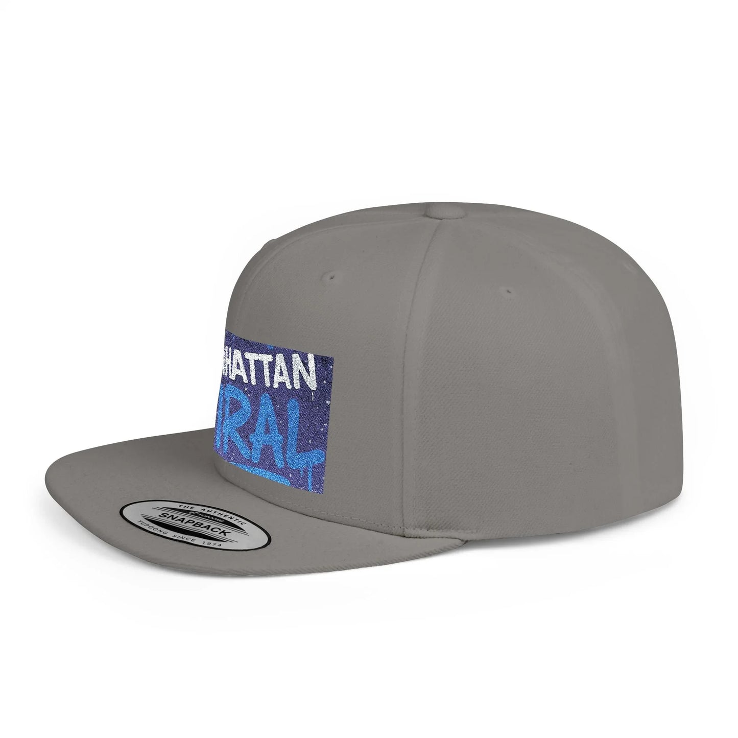 Viral Manhattan Flat Bill Snapback Cap, Urban Style Hat, Streetwear Accessory, Gift for Trendsetters, Cool Summer Baseball Cap - Manhattan Viral