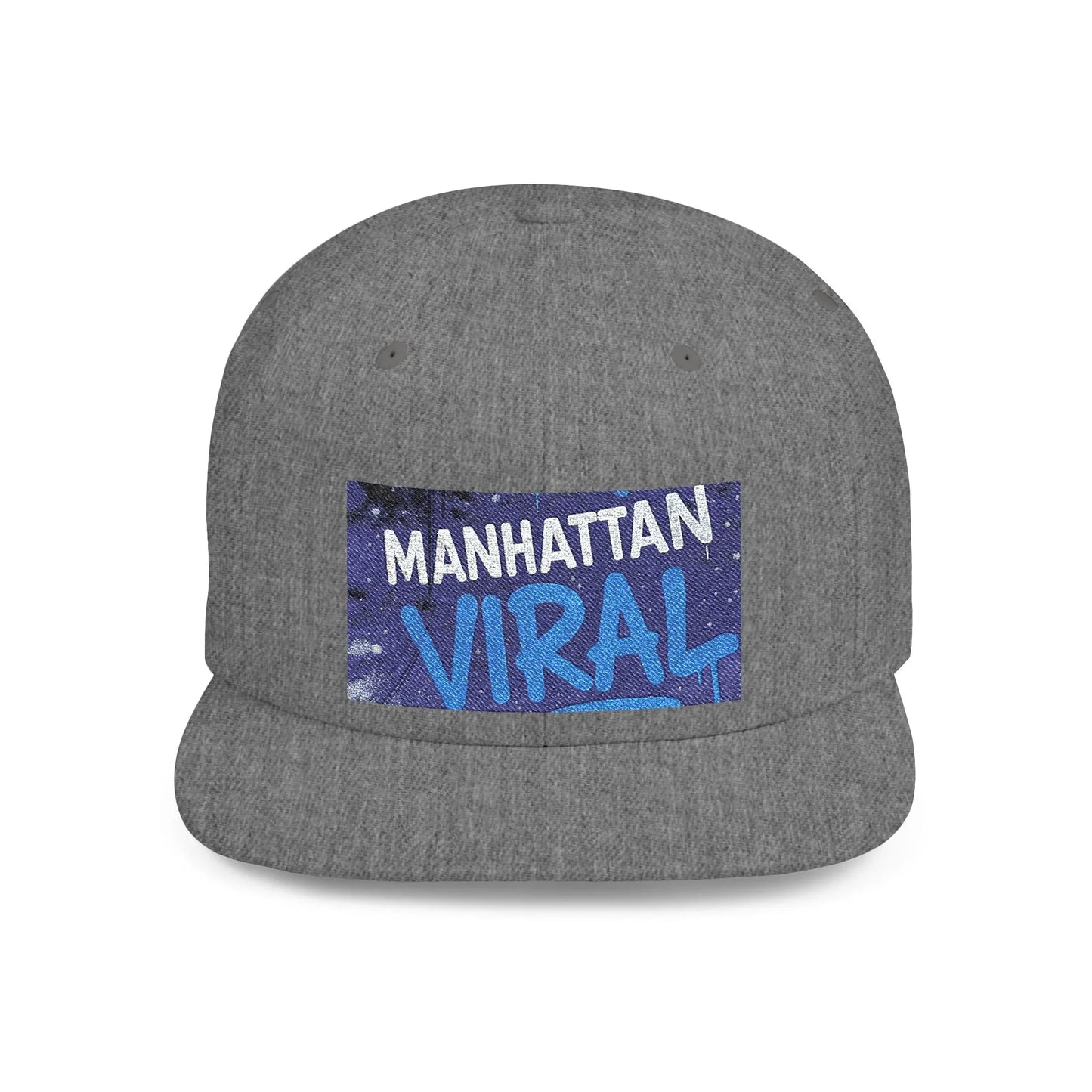 Viral Manhattan Flat Bill Snapback Cap, Urban Style Hat, Streetwear Accessory, Gift for Trendsetters, Cool Summer Baseball Cap - Manhattan Viral