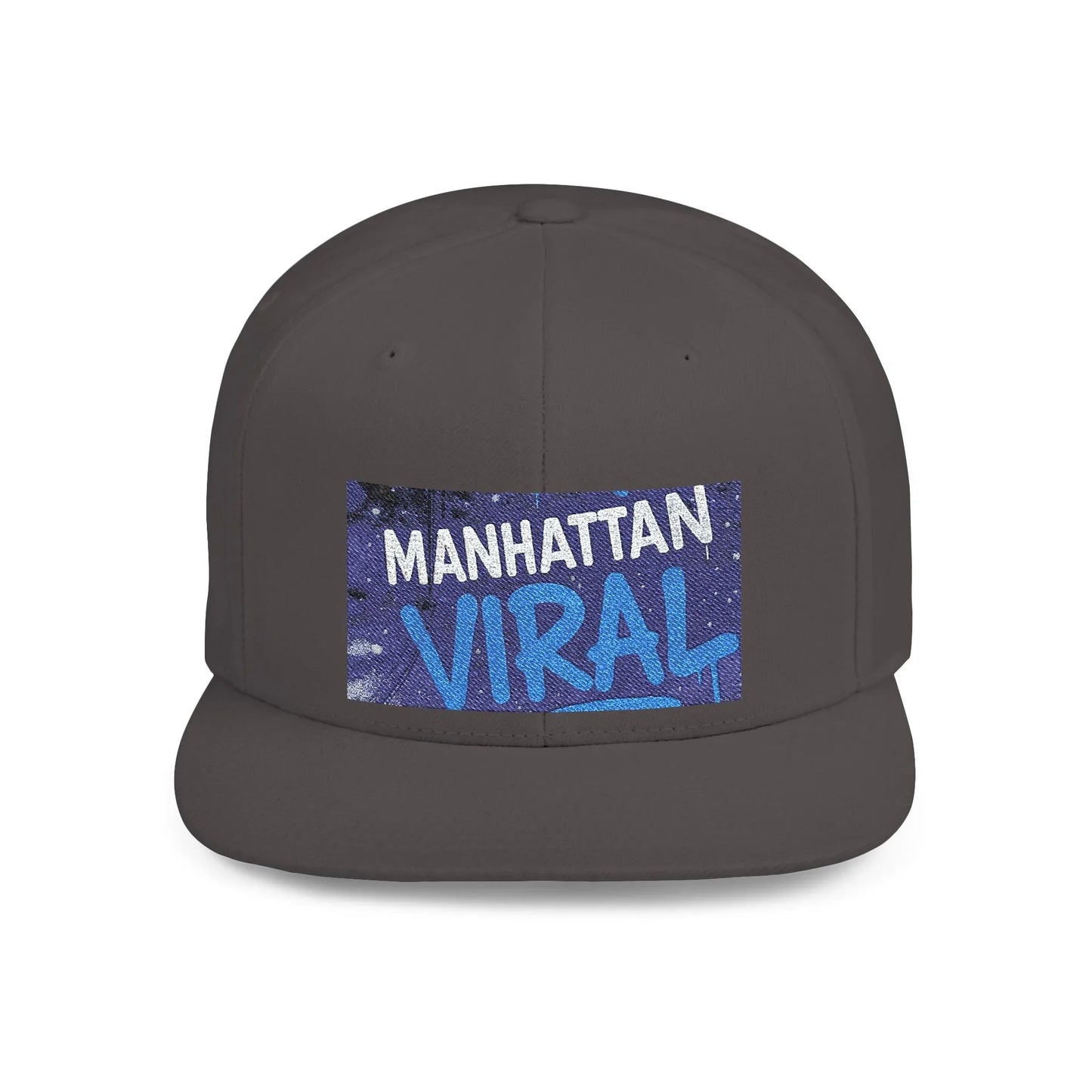 Viral Manhattan Flat Bill Snapback Cap, Urban Style Hat, Streetwear Accessory, Gift for Trendsetters, Cool Summer Baseball Cap - Manhattan Viral