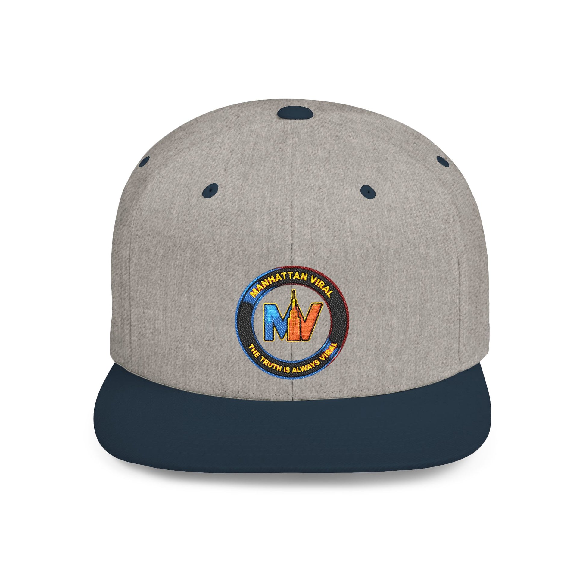 Manhattan Viral Flat Logo Bill Snapback Cap, Trendy Baseball Hat for Casual Outings, Gift for Dads, Graduations, Streetwear - Manhattan Viral Flat Logo Bill Snapback Cap, Trendy Baseball Hat for Casual Outings, Gift for Dads, Graduations, Streetwear