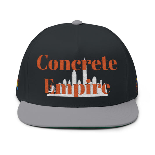 Concrete Life Flat Bill Cap - Stylish Embroidered Hat,