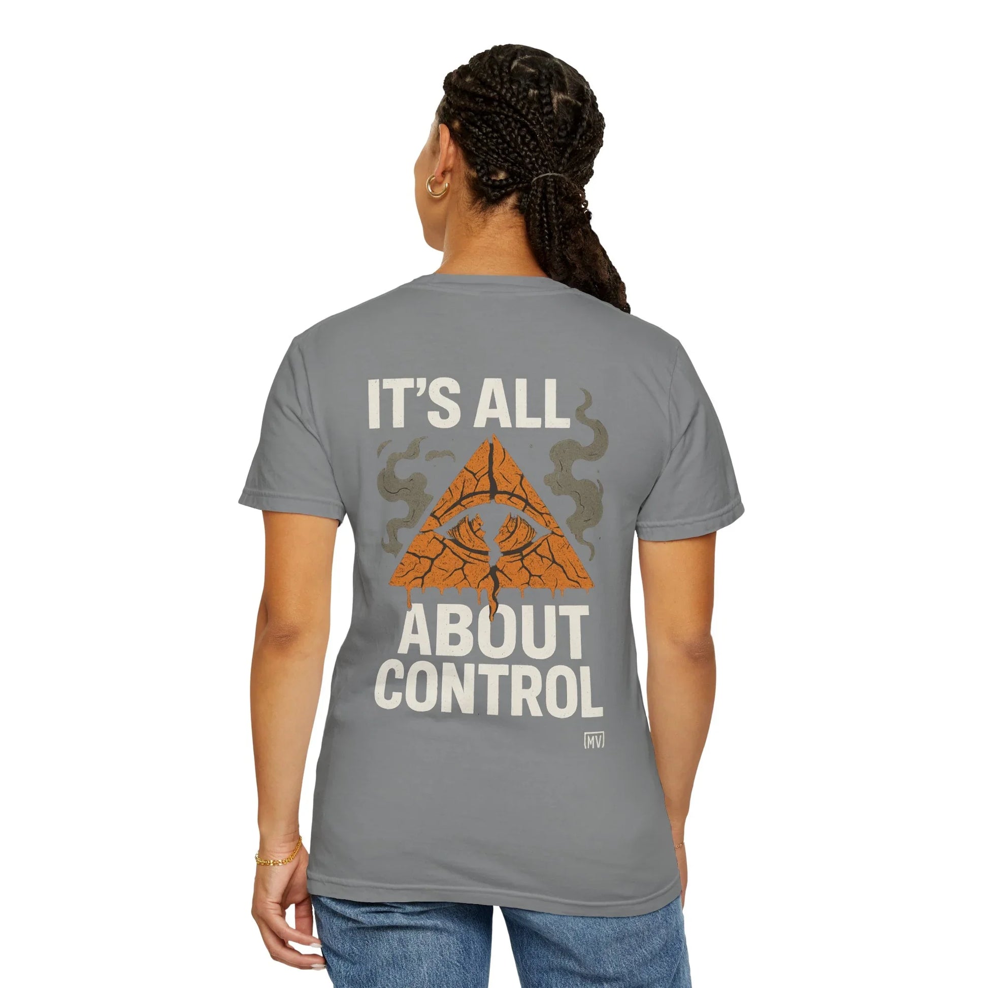 It's All Control NYC Streetwear T-Shirt - Unisex Garment-Dyed Graphic Tee - It's All Control NYC Streetwear T-Shirt - Unisex Garment-Dyed Graphic Tee | Manhattan Viral - Graphite - L