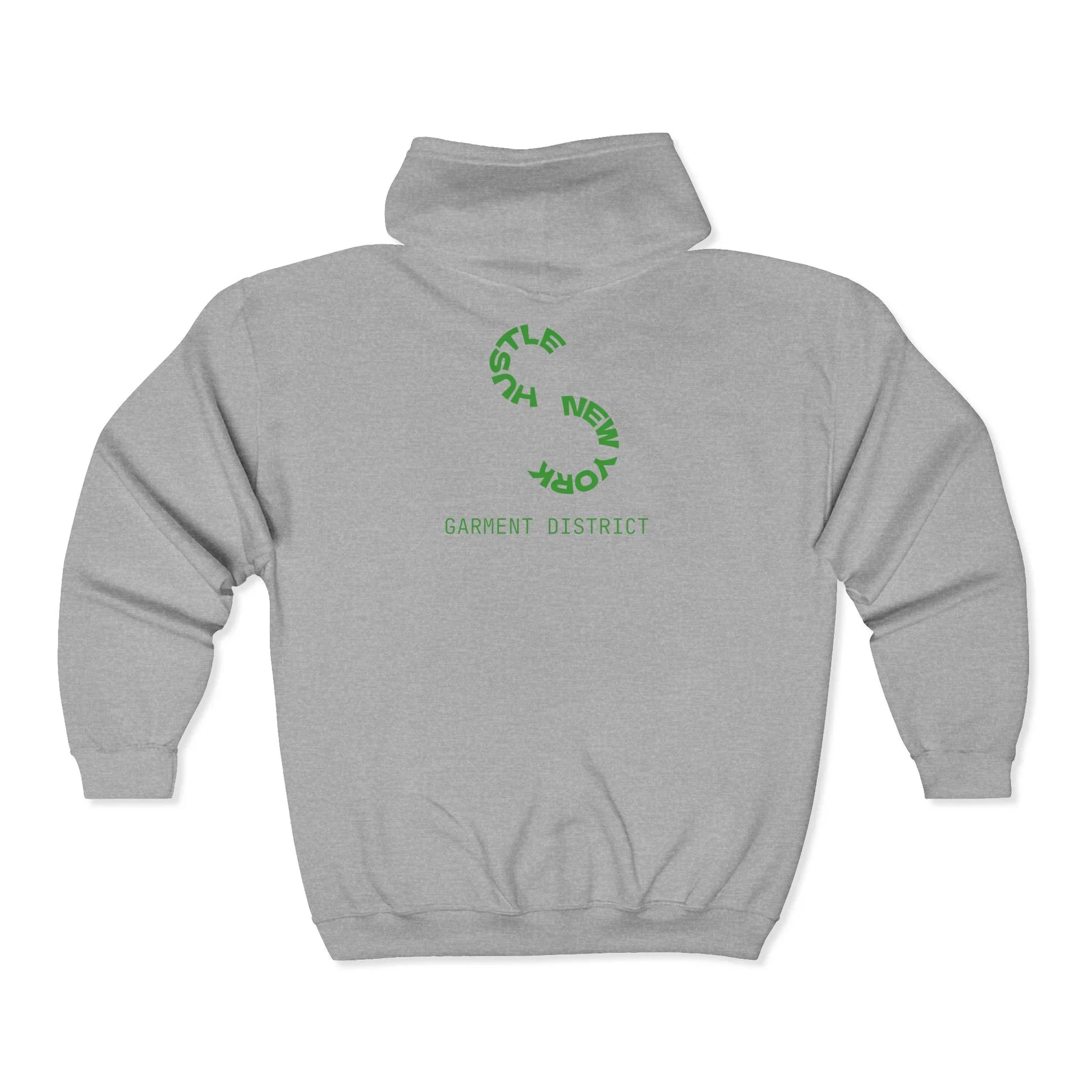 Get Green Zip Hoodie - NYC Streetwear - Get Green Zip Hoodie - NYC Streetwear - Dark Heather - S