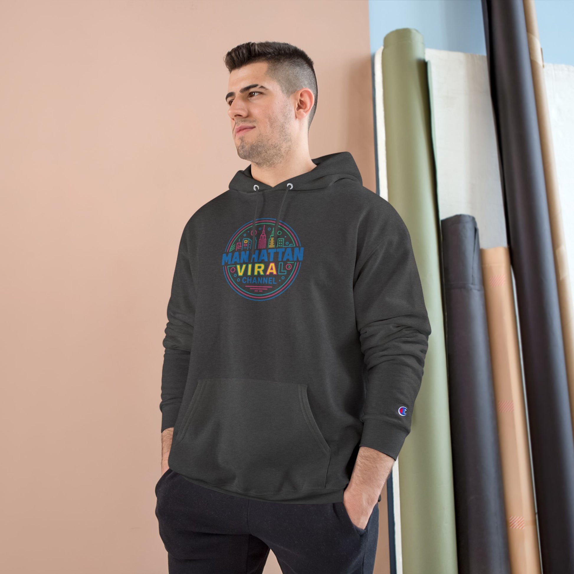 Washington Heights Champion Hoodie - Washington Heights Wear Da Block Champion Hoodie - Urban Streetwear, Comfortable Hoodie, Party Outfit, Gift for Trendsetters, Graphic Pullover - Manhattan Viral