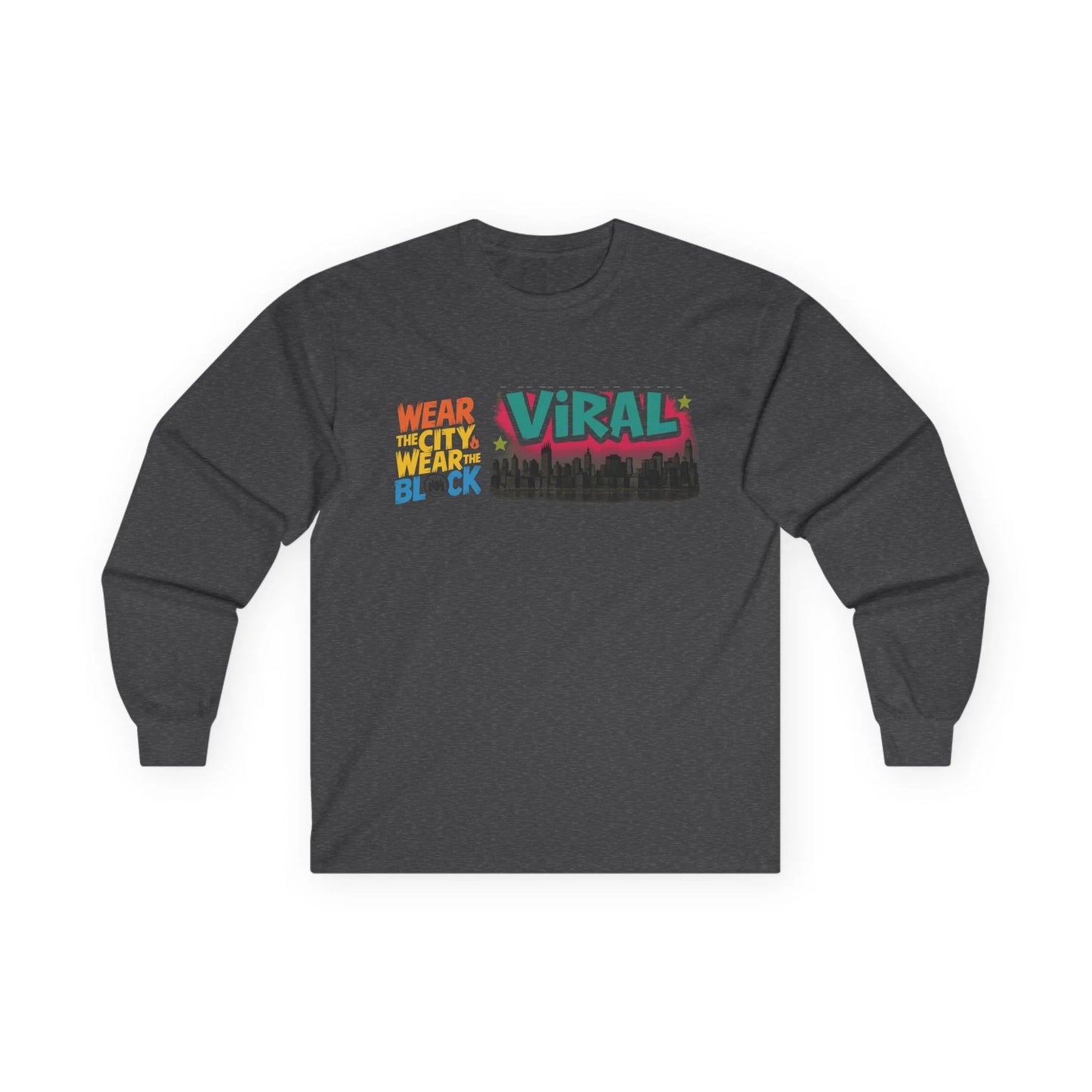 L.E.S Viral Statement Long Sleeve Tee, Casual Wear, Unisex Fashion, Gift for Trendsetters, Stylish Tee for Events, Urban Outfit - Manhattan Viral