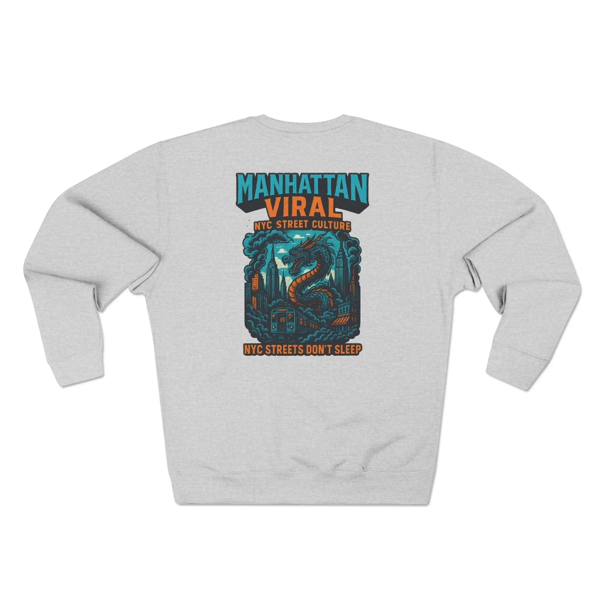 NYC Crowned Crewneck Sweatshirt with Crown Design, Streetwear - NYC Crowned Crewneck Sweatshirt with Crown Design, Streetwear - M - Black