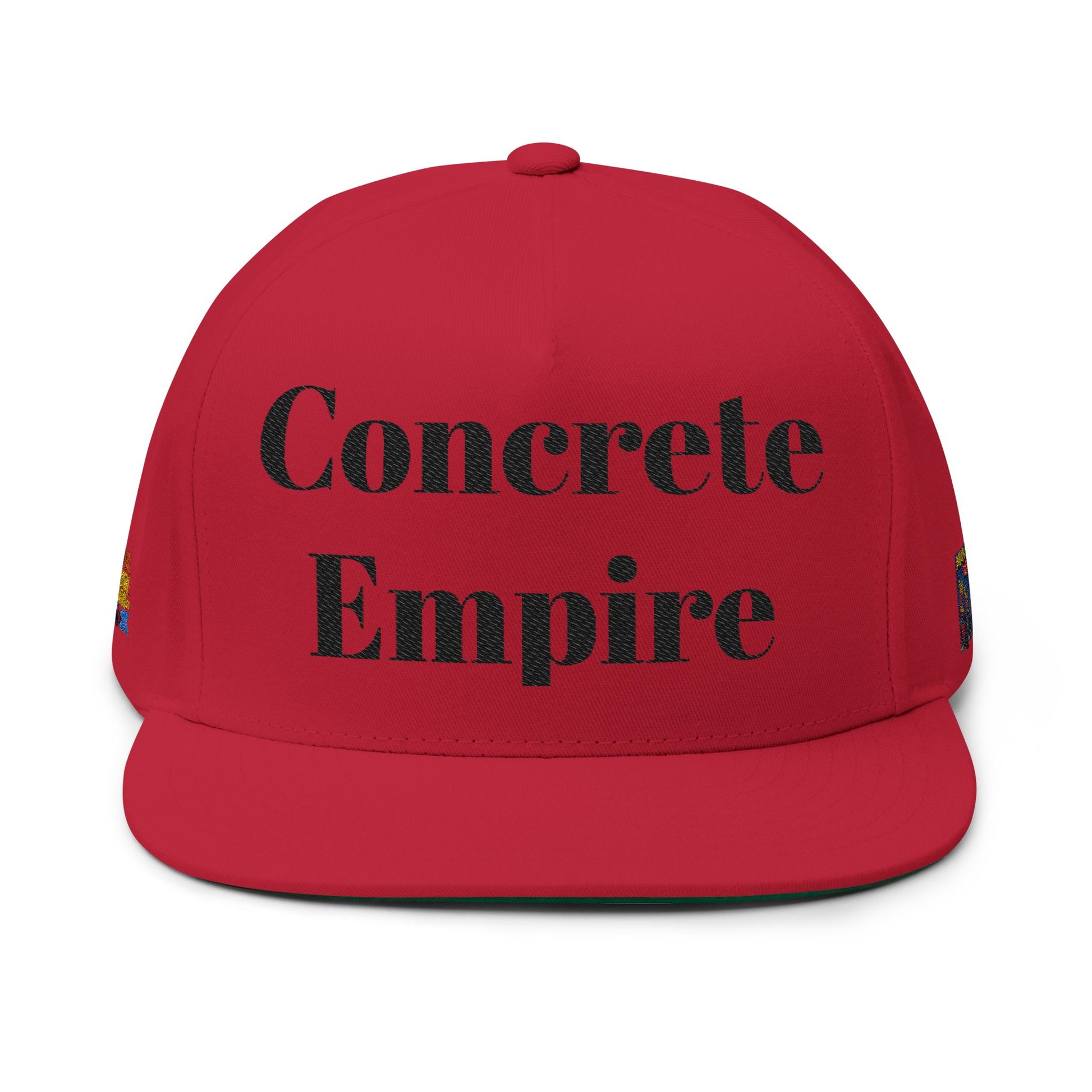 Concrete Empire Flat Bill Cap - Concrete Empire Embroidered Hat - Concrete Empire Flat Bill Cap - Concrete Empire Embroidered Hat