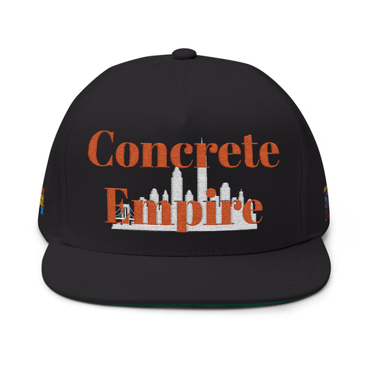 Concrete Life Flat Bill Cap - Stylish Embroidered Hat,