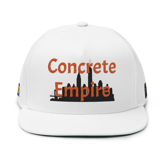 Concrete Empire Flat Bill Cap | Concrete Empire Embroidered Snapback