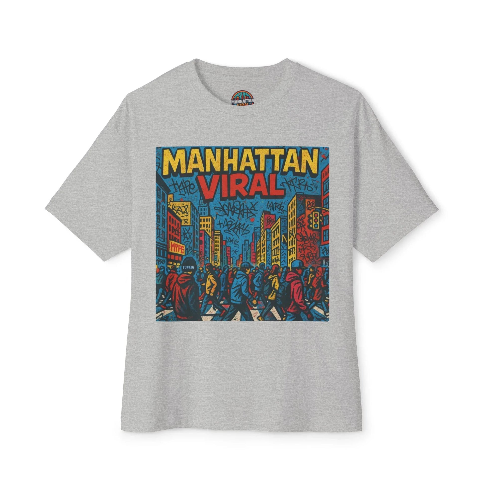 Viral NYC Streets Oversized Boxy Tee - Manhattan Viral