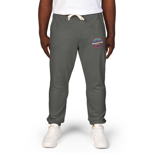 MV Viral Badge Fleece Sweatpants - Relaxed Fit Lounge Pants, Perfect for Anything