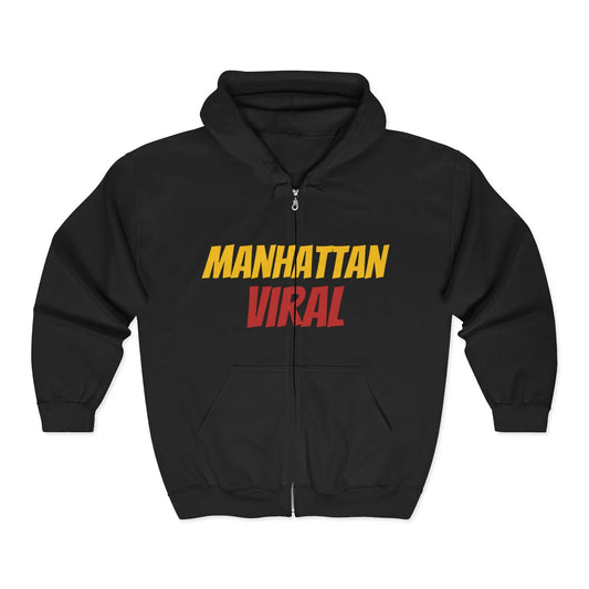 Midtown Hustle Heavy Blend™ Full Zip Hooded Sweatshirt - Manhattan Viral