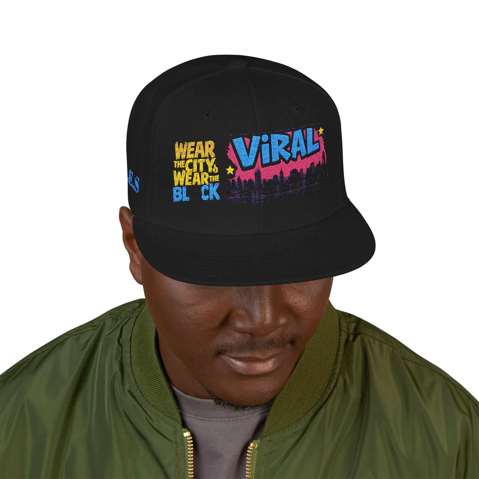 L.E.S Viral Snapback Cap, Trendy Embroidered Hat for Streetwear, Gift for Teenagers, Festivals, Cool Casual Style - Manhattan Viral