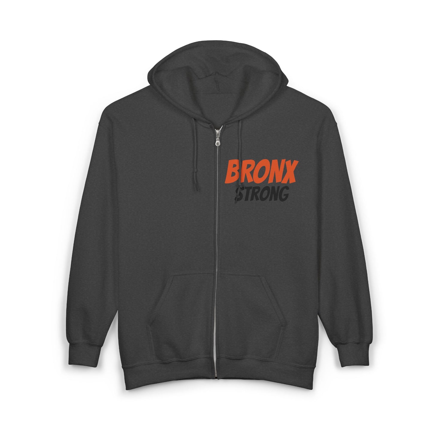 Bronx Strong Zip-Up Hoodie for Urban Style, Gifts for Bronx Residents, Comfortable Winter Wear, Pride Apparel, Streetwear Essential