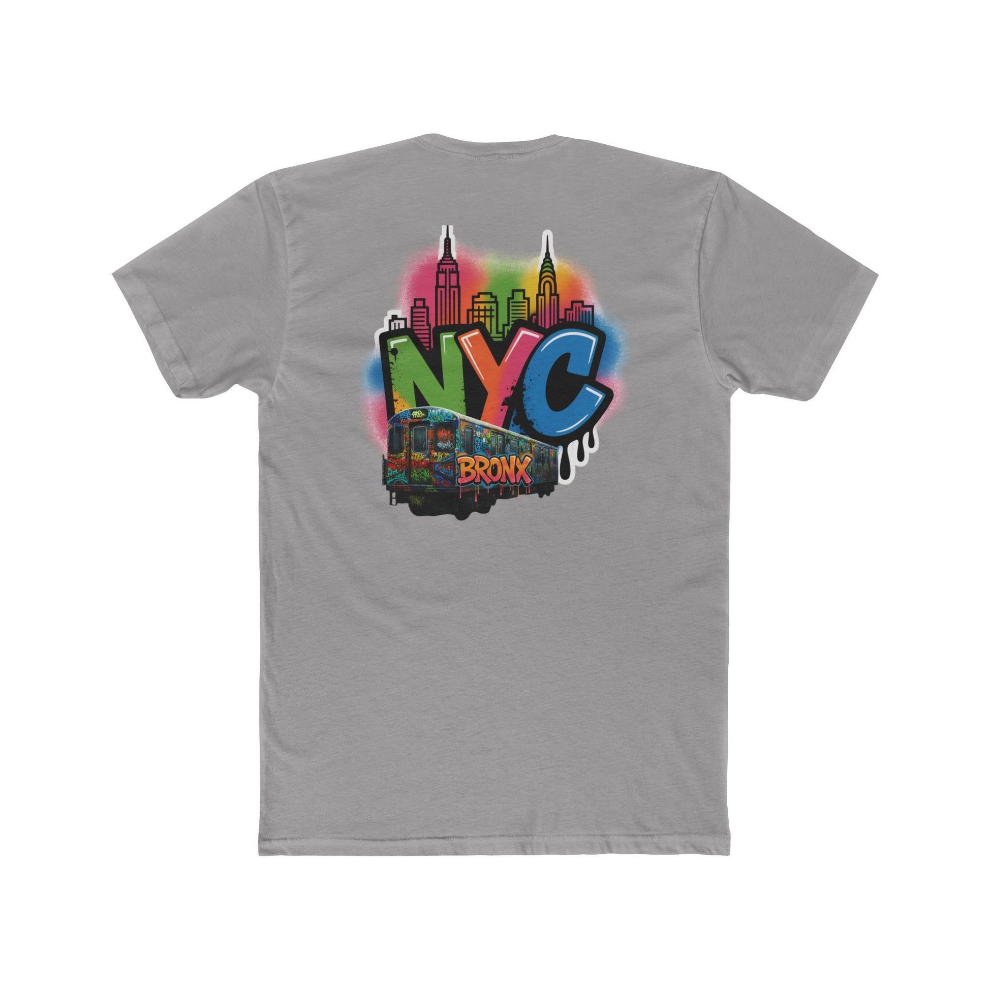 BX On Rails Tee - BX On Rails Urban Graphic Tee - Unisex Cotton Crew Tee, Manhattan Viral Design - Manhattan Viral