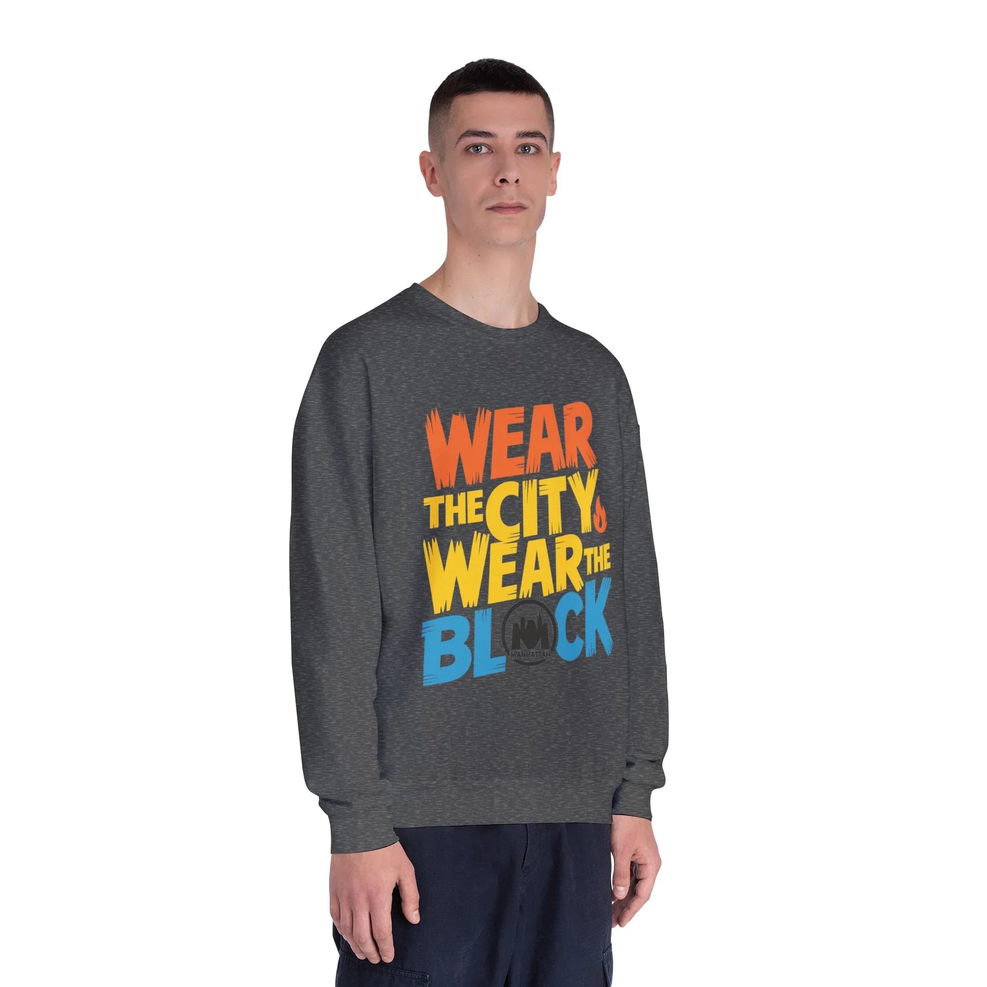 Wear Your City Crewneck Sweatshirt | Cozy Streetwear, Perfect Gift for City Lovers, Everyday Comfort, NYC Inspired Fashion - Manhattan Viral