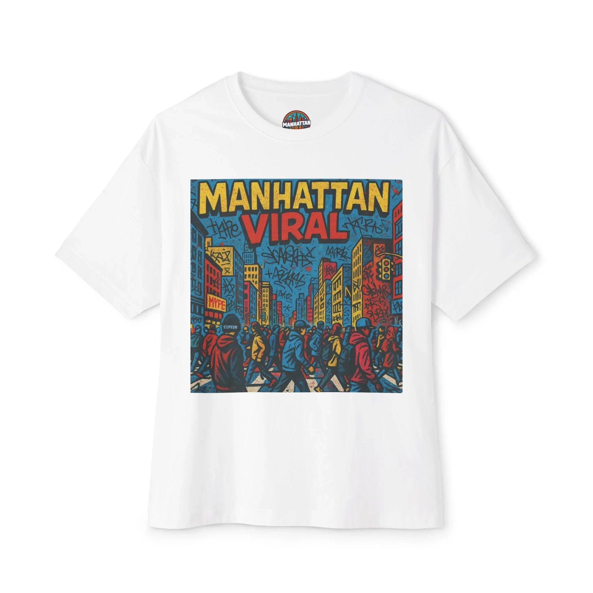 Viral NYC Streets Oversized Boxy Tee - Manhattan Viral